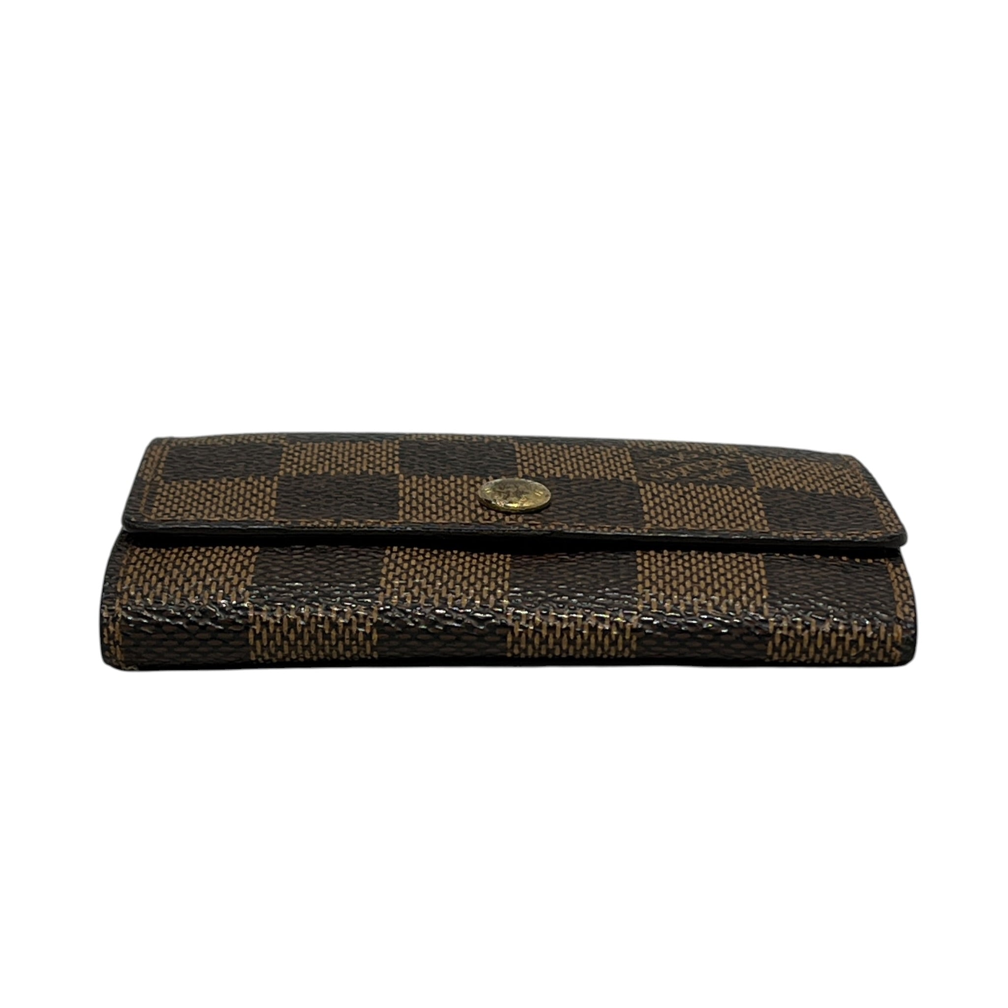 LOUIS VUITTON/Key Case/Monogram/Leather/BRW/L's/damier ebene key holder view 3