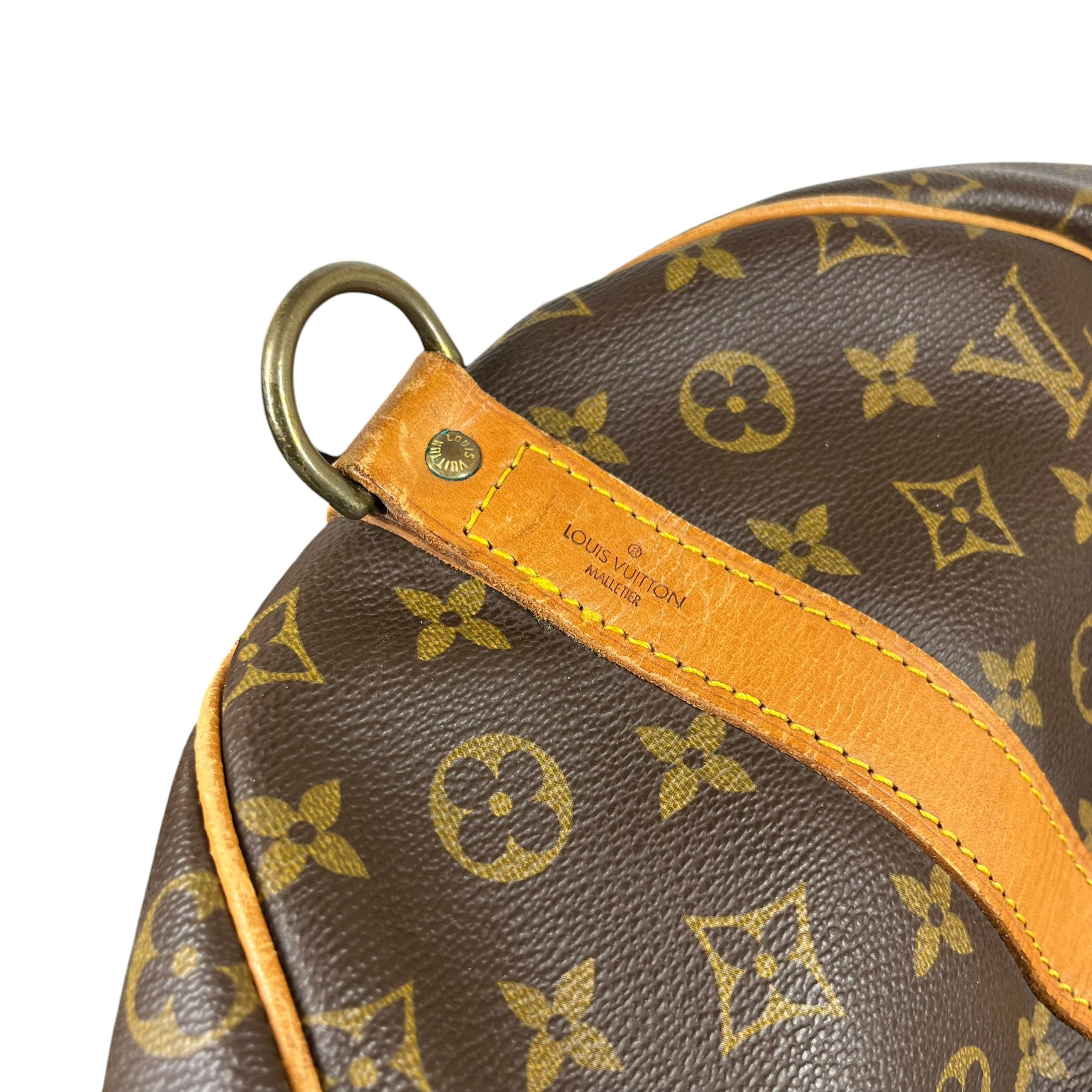 LOUIS VUITTON/Bag/Monogram/Leather/BRW/keepall travel bag view 5