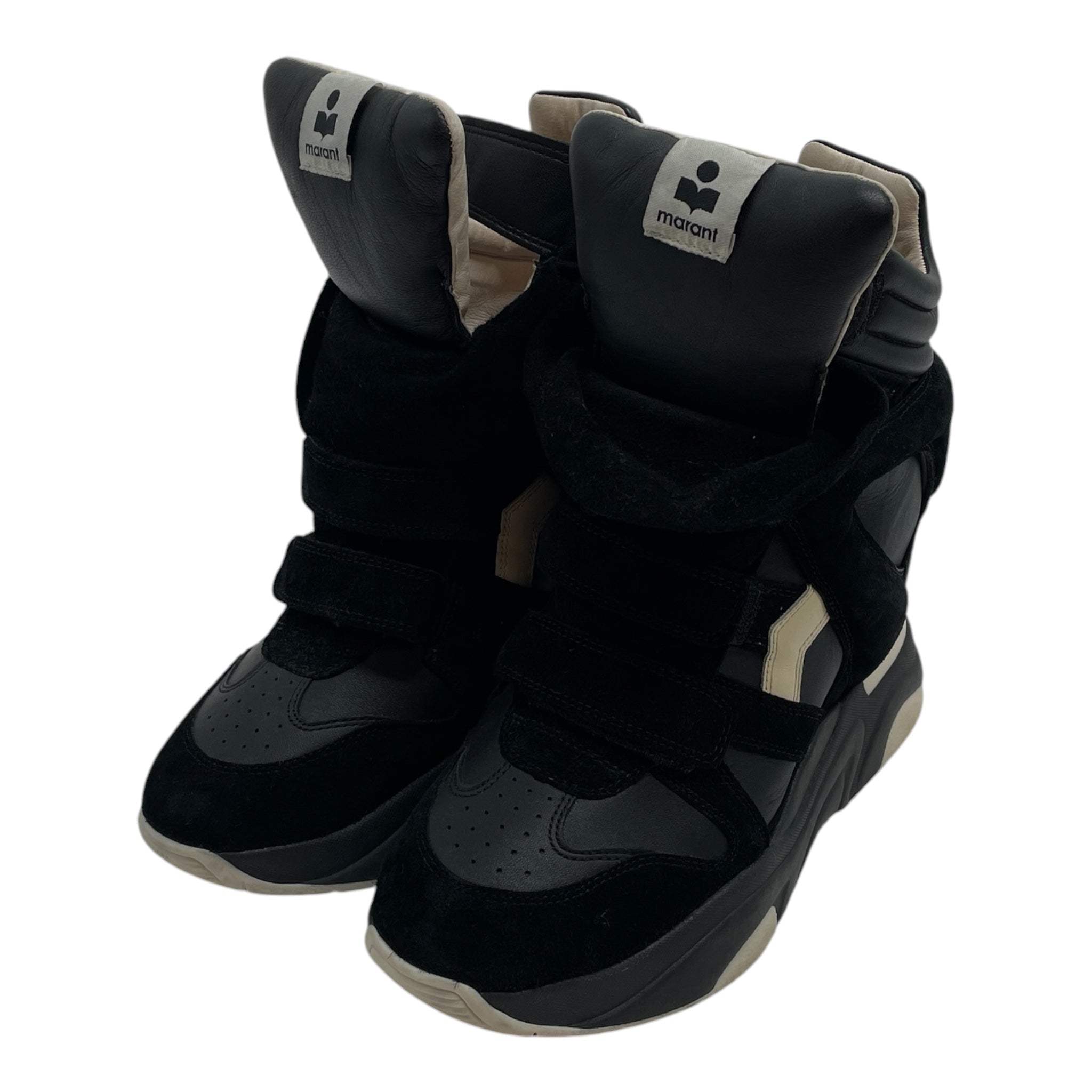ISABEL MARANT/Hi-Sneakers/EU 41/Border/Suede/BLK/Wedge Heel/BEKKET WEDGE HEEL view 1