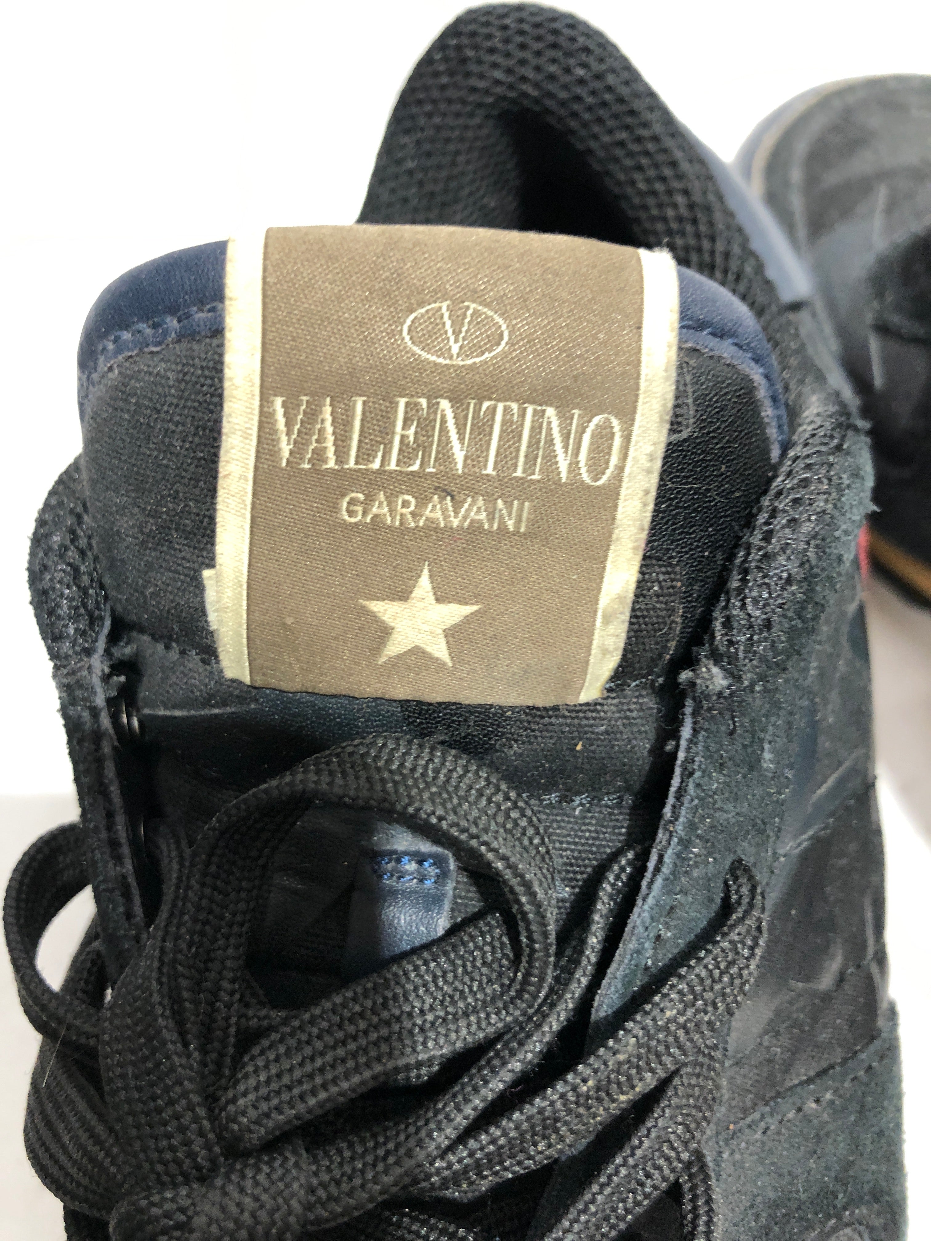 VALENTINO/Low-Sneakers/US 7/Suede/BLK/ view 3