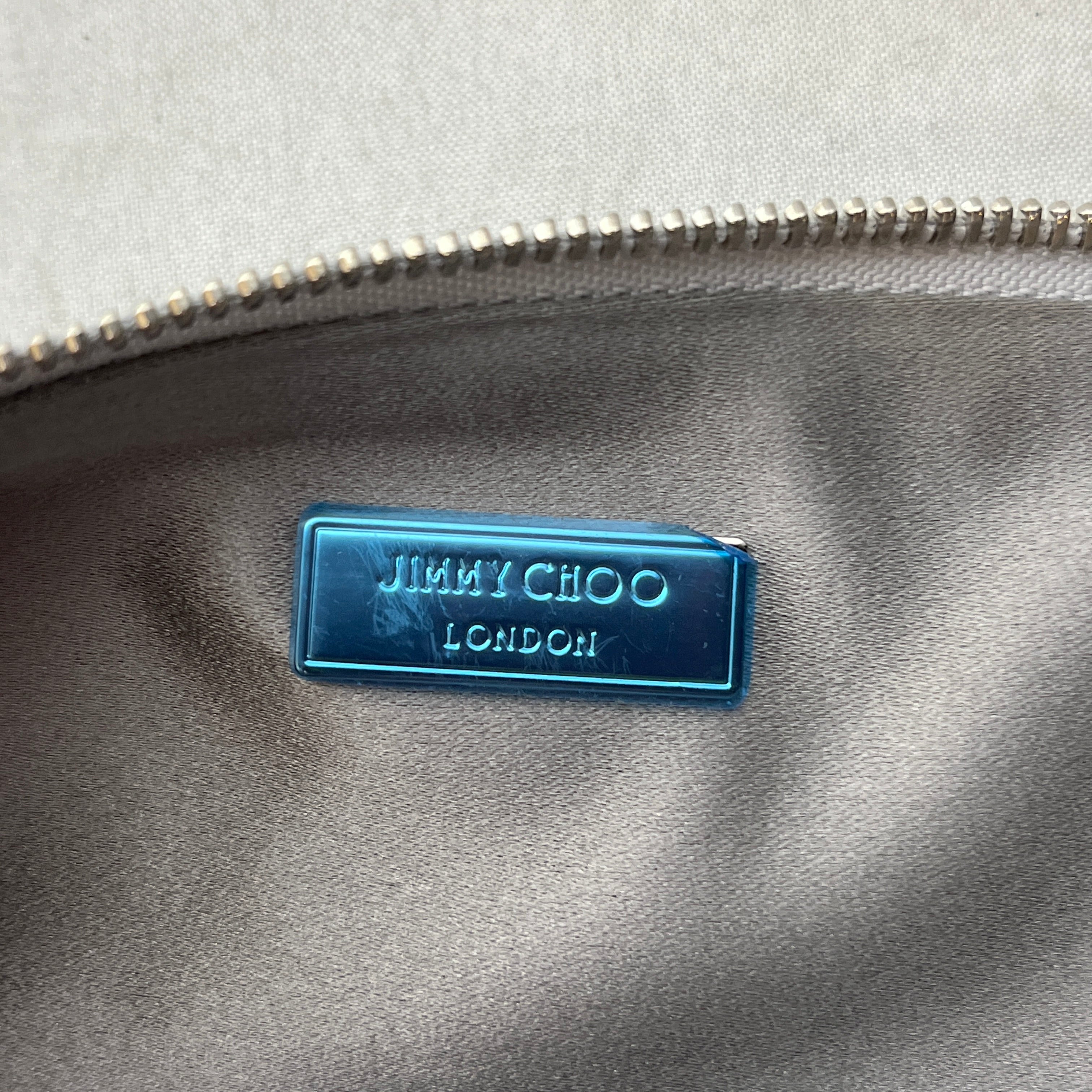 JIMMY CHOO/Hand Bag/Leather/SLV/GLITTER TASSEL, CHAIN DETAIL view 4