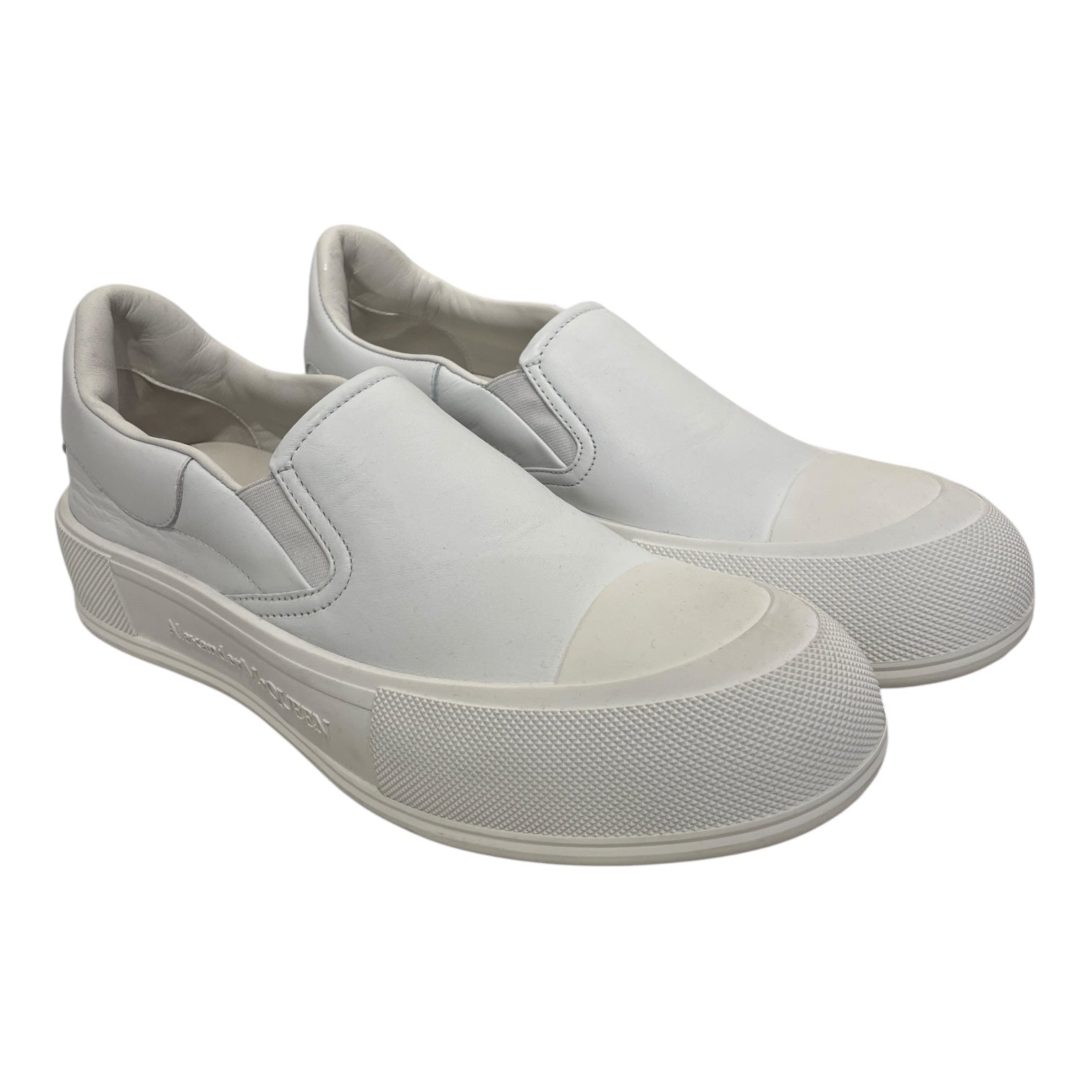 Alexander McQueen/Low-Sneakers/EU 41/Leather/WHT/PLIMSOLL SLIP ON SNEAKER view 1