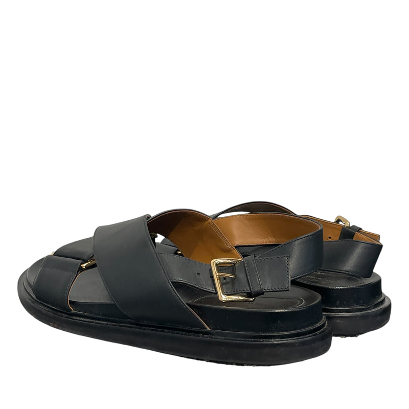 MARNI/Sandals/EU 41/Leather/BLK/