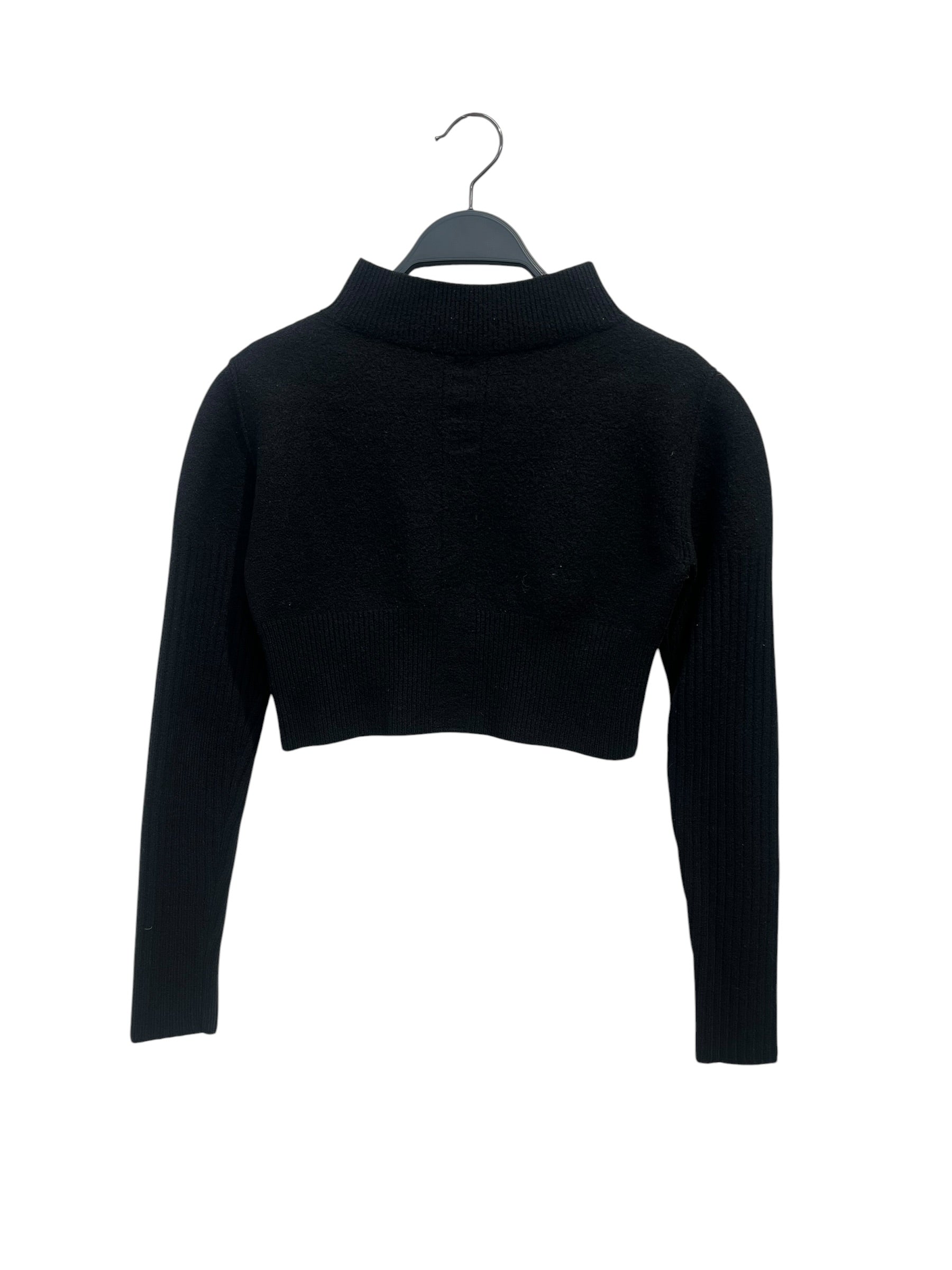 Rick Owens/Sweater/M/Wool/BLK/cropped turtle neck view 1