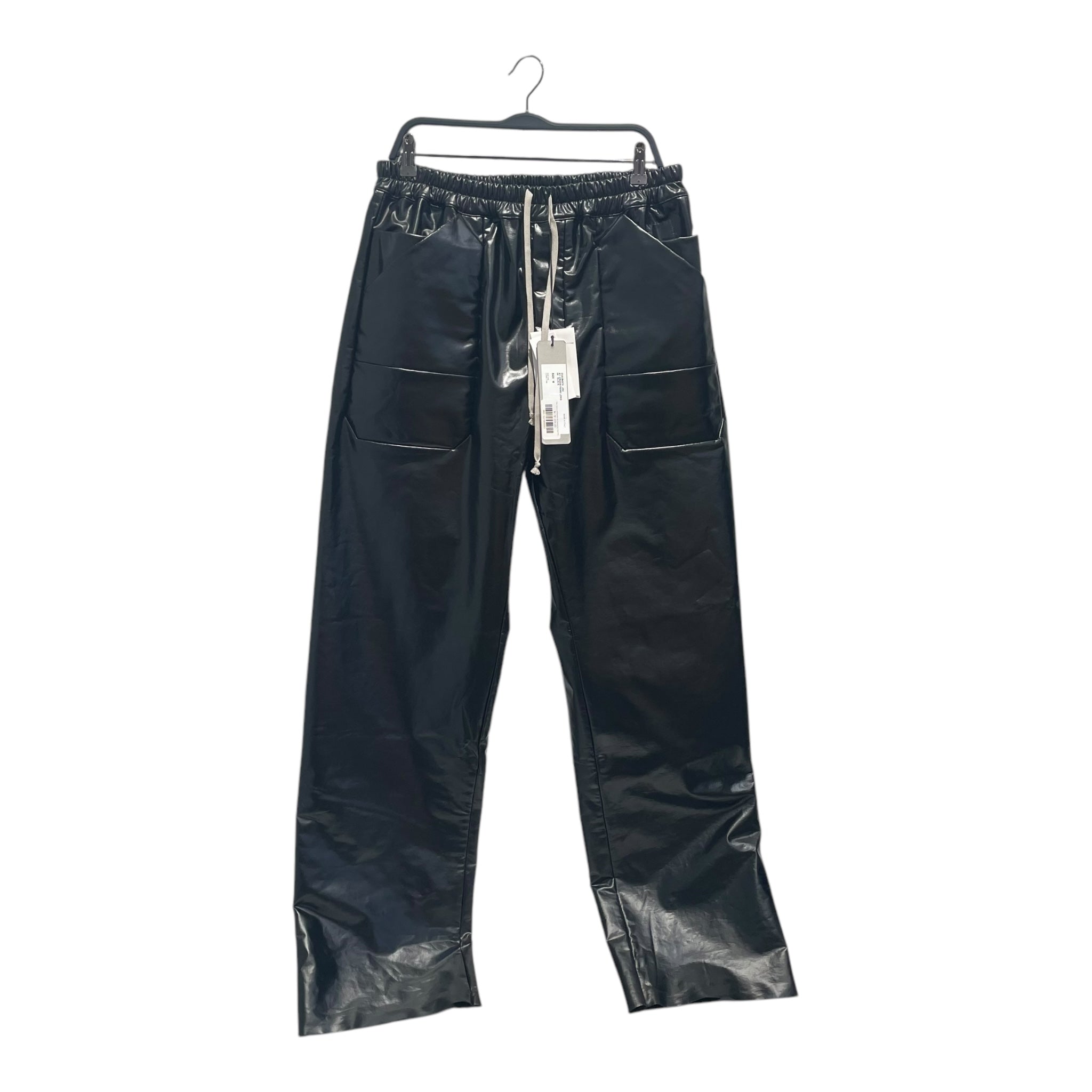 Rick Owens/Straight Pants/M/Cotton/BLK/MT Drawstring BLK view 1