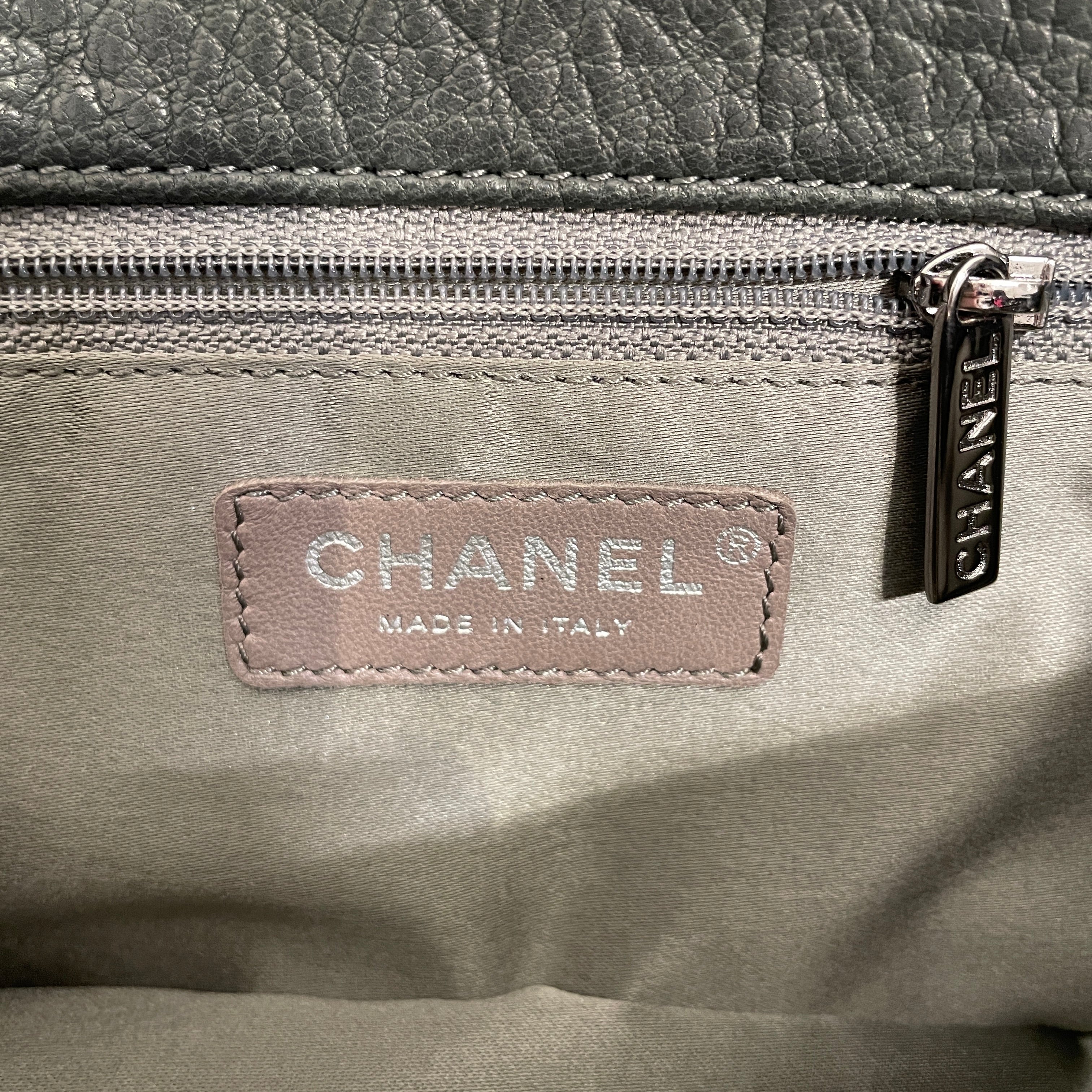 CHANEL/Hand Bag/Leather/GRY/CC LADY BRAID FLAP BAG view 5