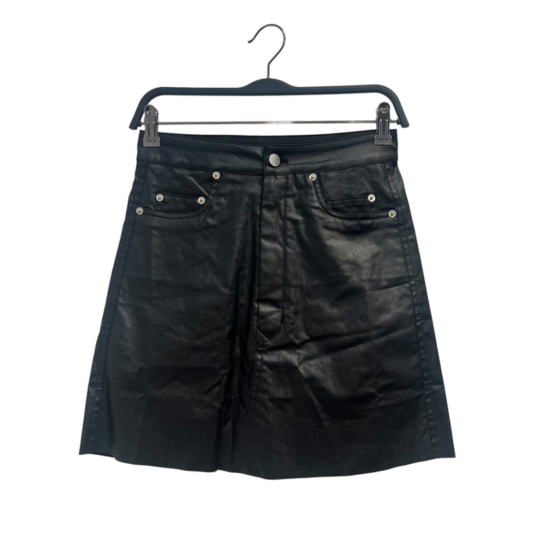 Rick Owens/Skirt/L/Cotton/BLK/WAX SKIRT