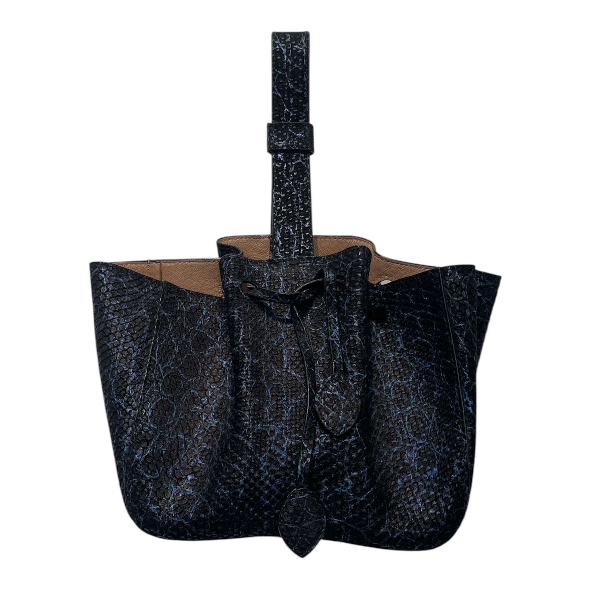 ALAIA/Bag/Animal Pattern/Leather/NVY/TOP HANDLE BUCKET BAG view 1