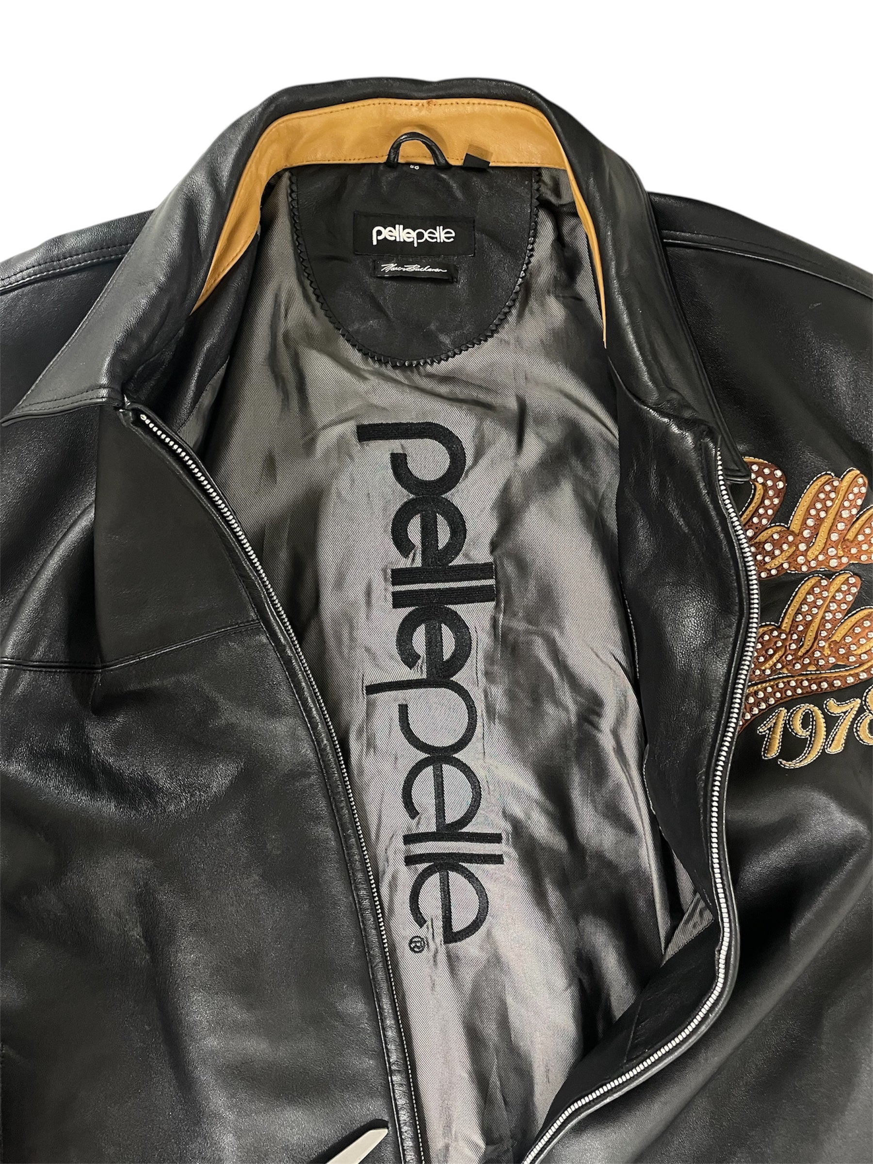 Pelle Pelle/Leather Jkt/56/Leather/BLK/EXOTIC 1978 LEATHER EMBROIDERY view 6