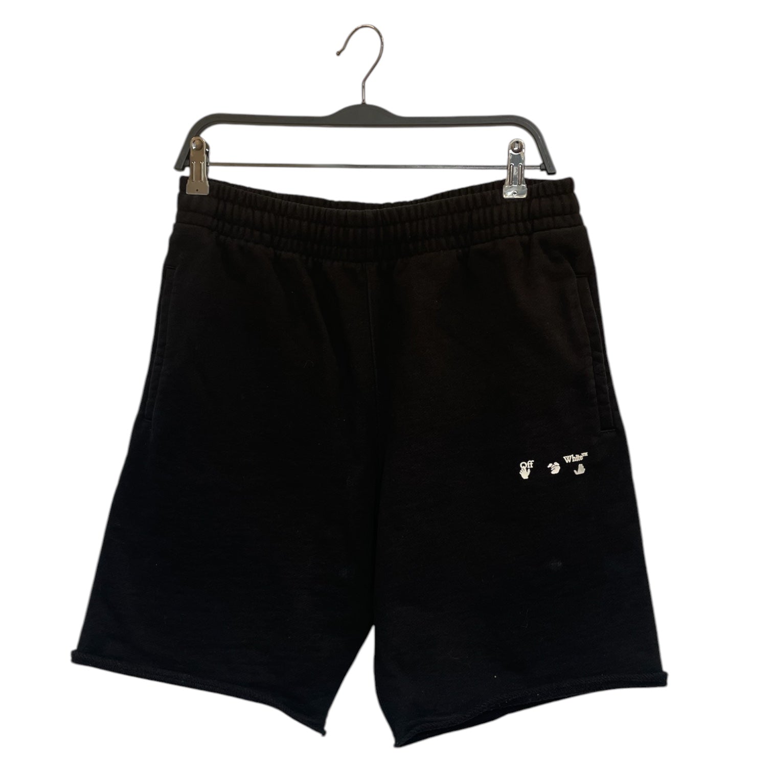 OFF-WHITE/Shorts/M/Cotton/BLK/SWEAT SHORTS view 1