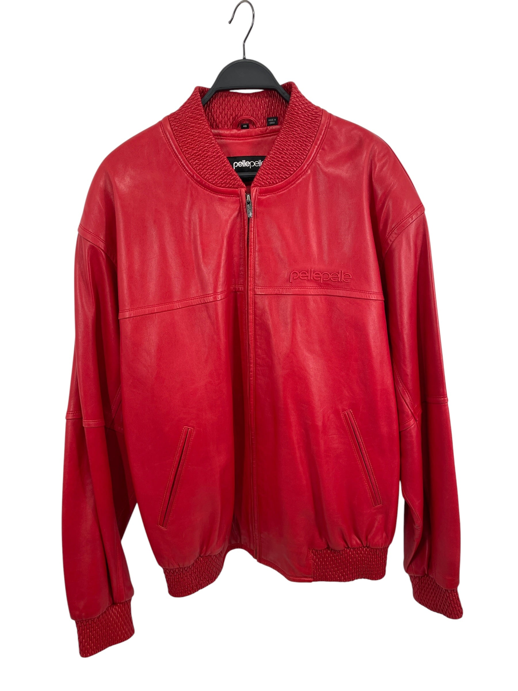Pelle Pelle/Jacket/46/Leather/RED/WEAVED BOTTOMS view 1