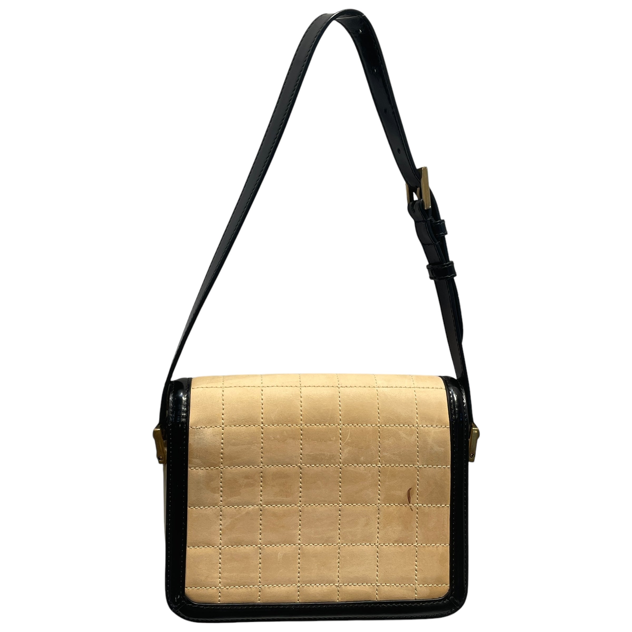 YVES SAINT LAURENT/Hand Bag/FREE/Leather/BEG/Suede Quilted Solferino view 2