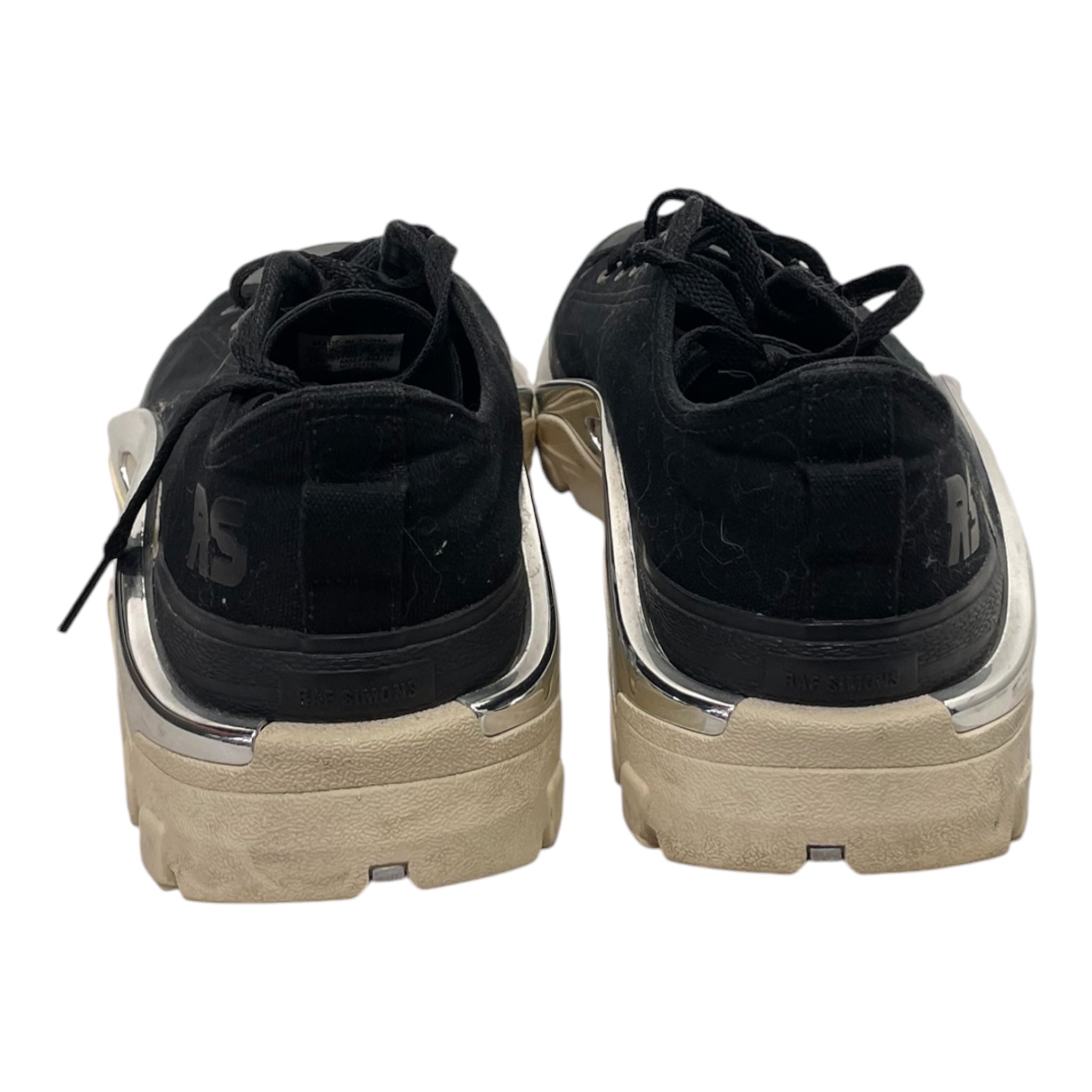 ADIDASX RAF SIMMONS/Low-Sneakers/US 11/Cotton/BLK/SILVER TRIM view 4