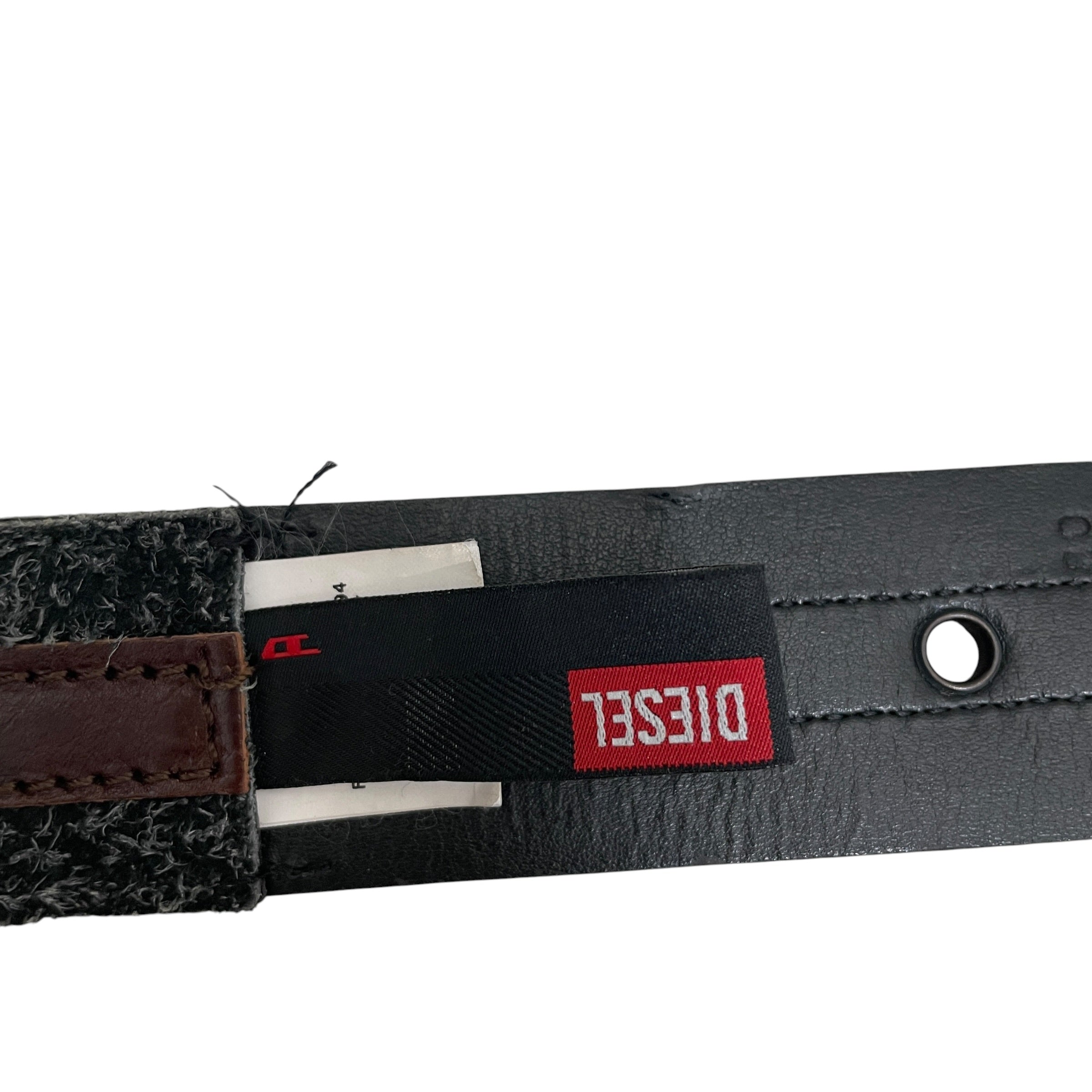 DIESEL/Belt/Suede/BLK/ view 2