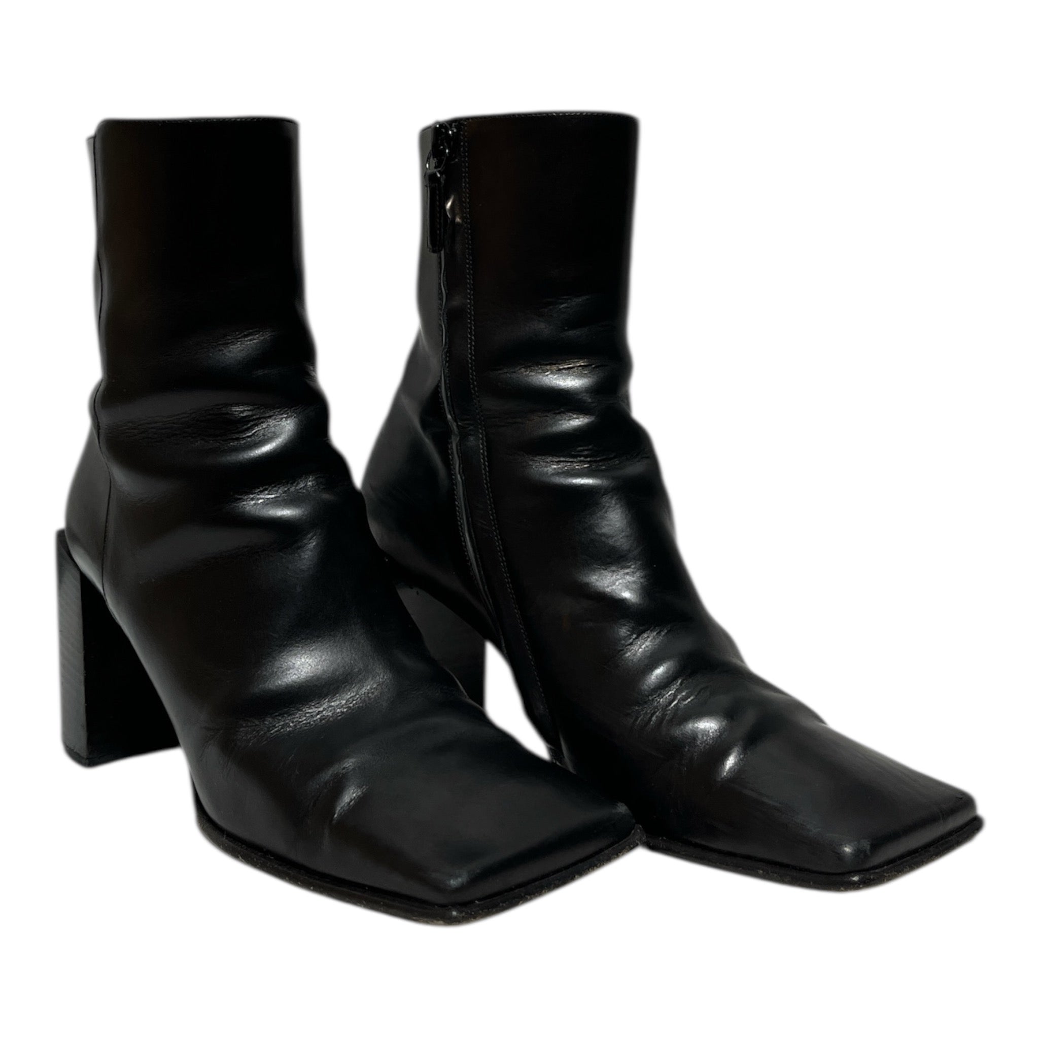BALENCIAGA/Heels/US 6/Leather/BLK/Square toe Heels view 1