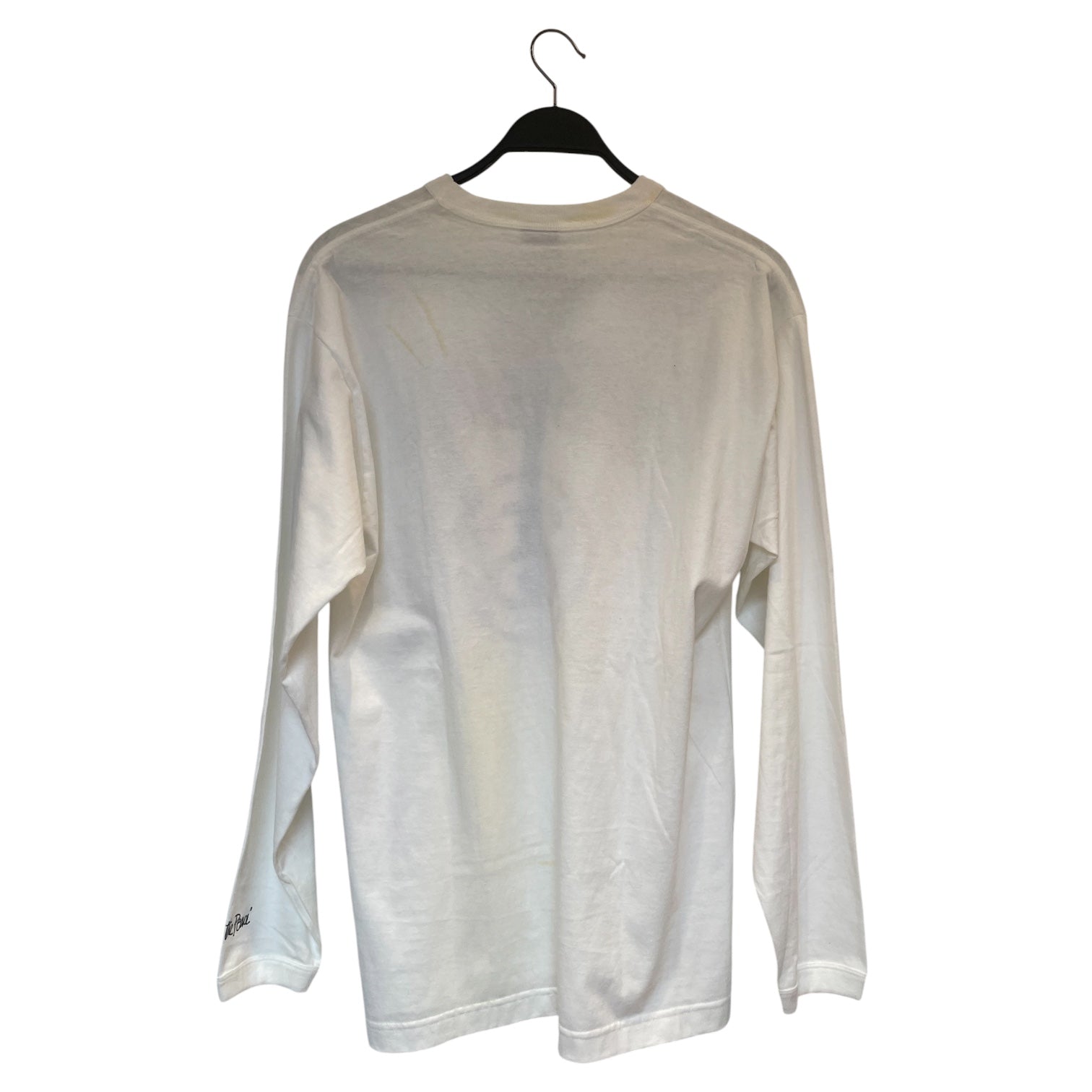 STUSSY/LS T-Shirt/L/Cotton/WHT/BLACK LOGO IN MIDDLE view 2