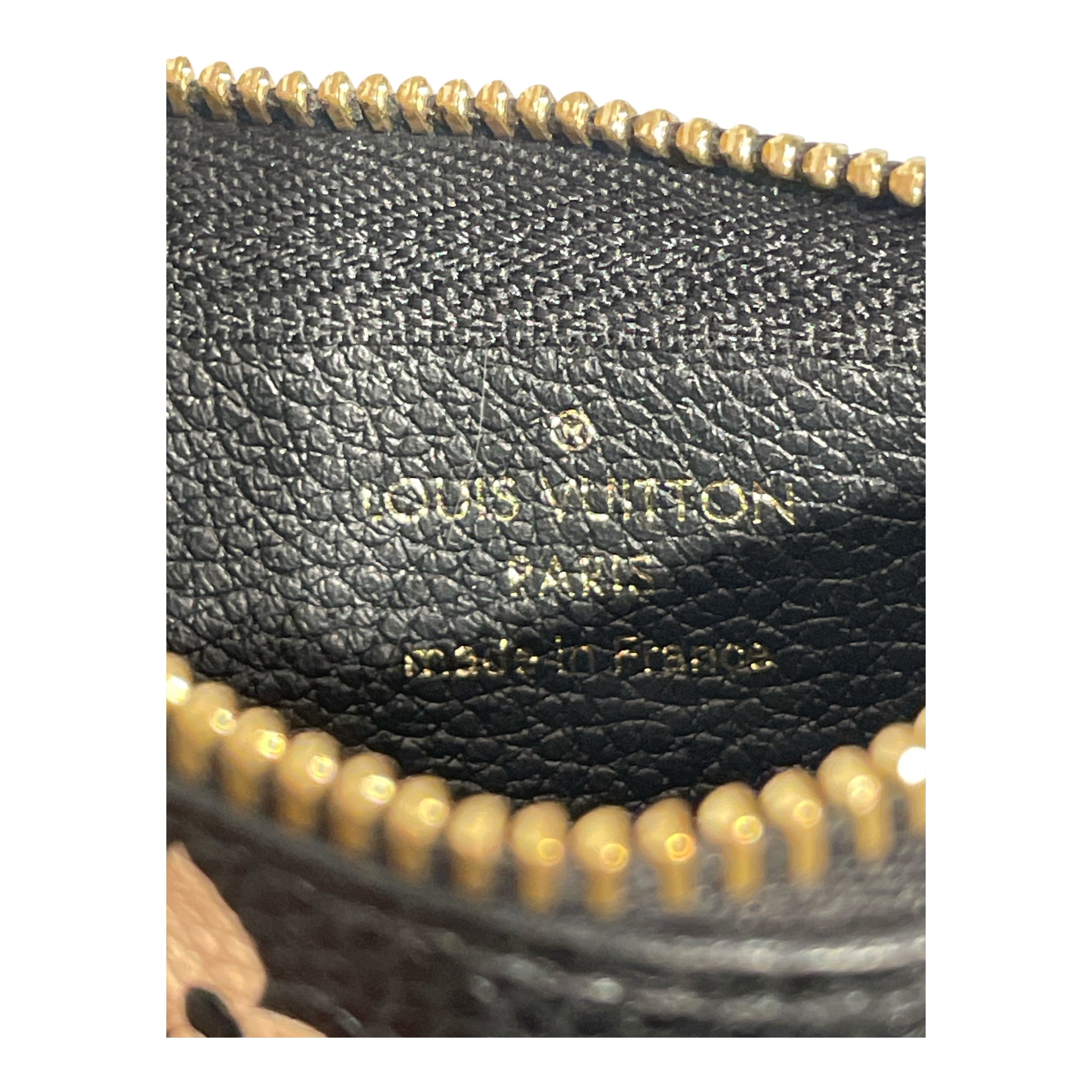 LOUIS VUITTON/Coin Wallet/All Over Print/Leather/BLK/Mini Pochette view 4