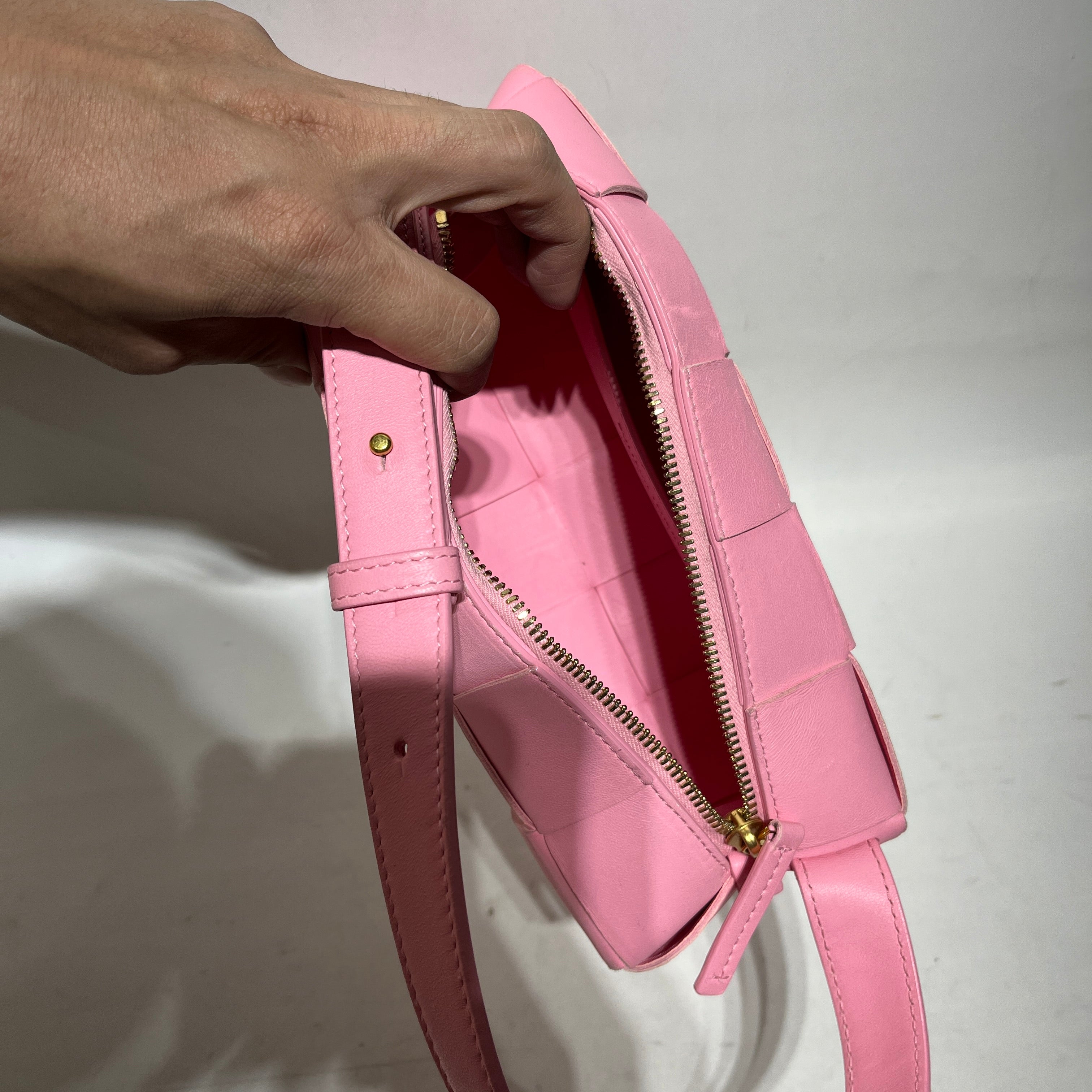 BOTTEGA VENETA/Hand Bag/Leather/PNK/BRICK CASSETTE view 7