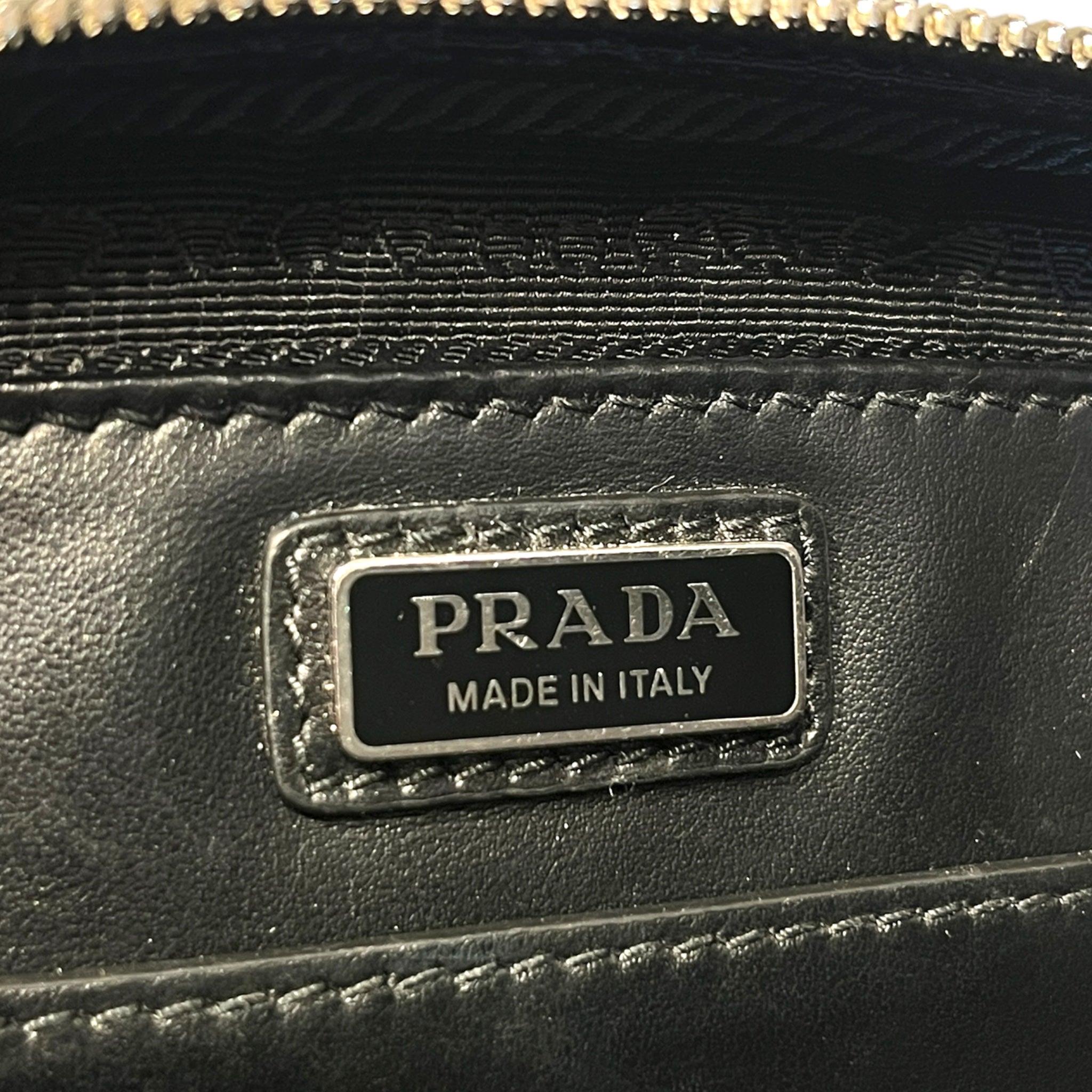 PRADA/Cross Body Bag/Leather/BLK/saffiano view 5