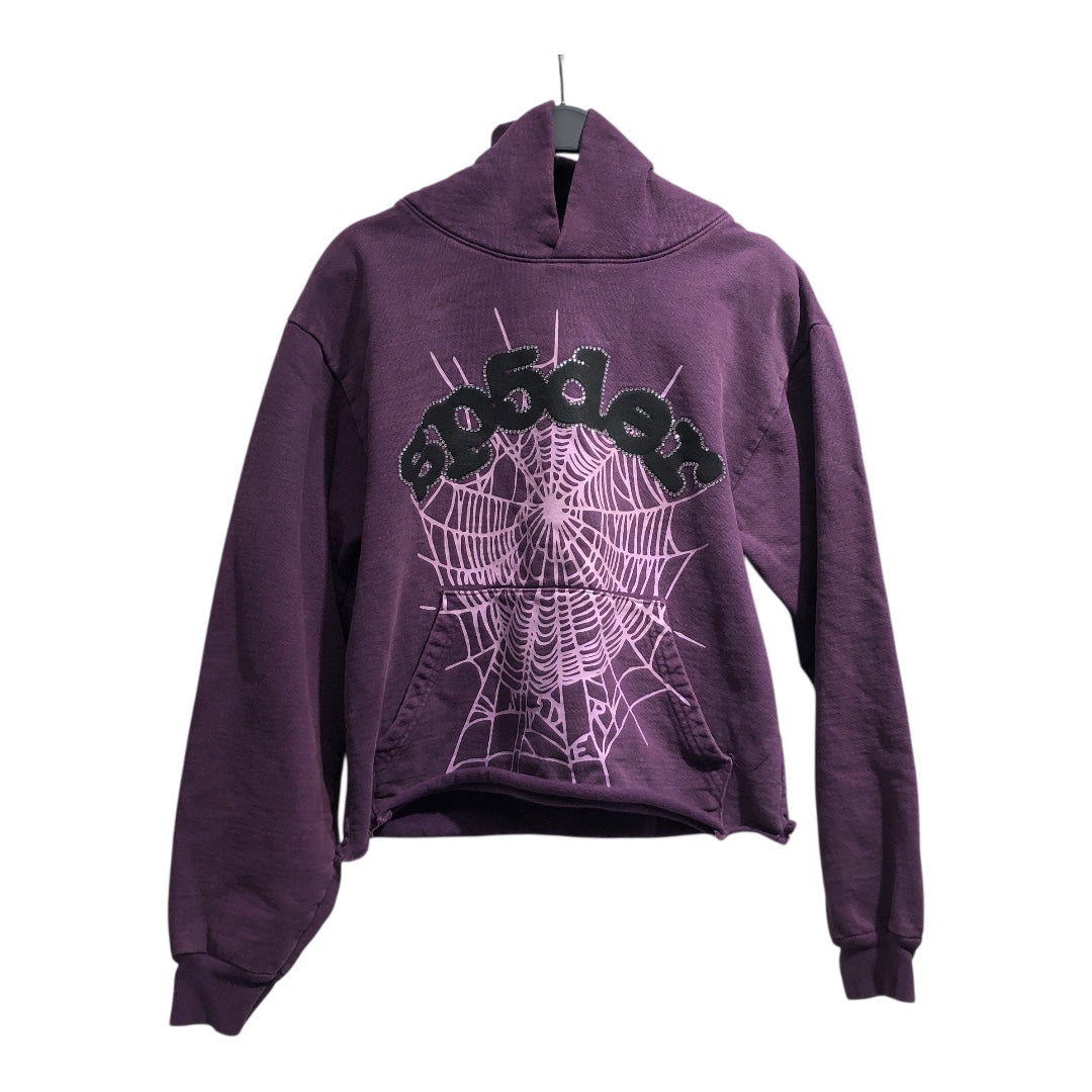 Cropped Sp5der/Hoodie/S/Cotton/PPL/ READ DESCRIPTION view 1