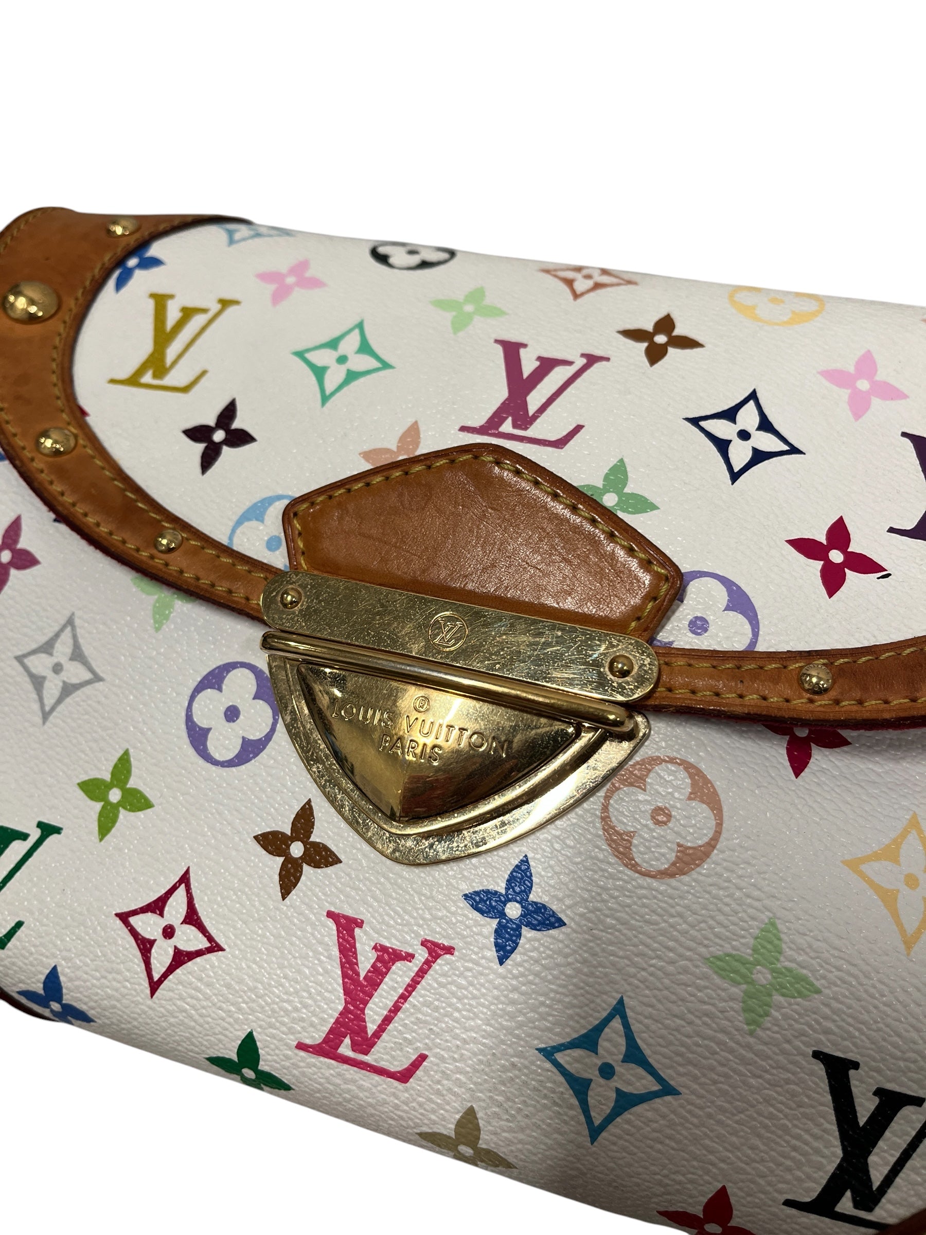LOUIS VUITTON/Hand Bag/Monogram/Leather/WHT/MURAKAMI BEVERLY MM view 3