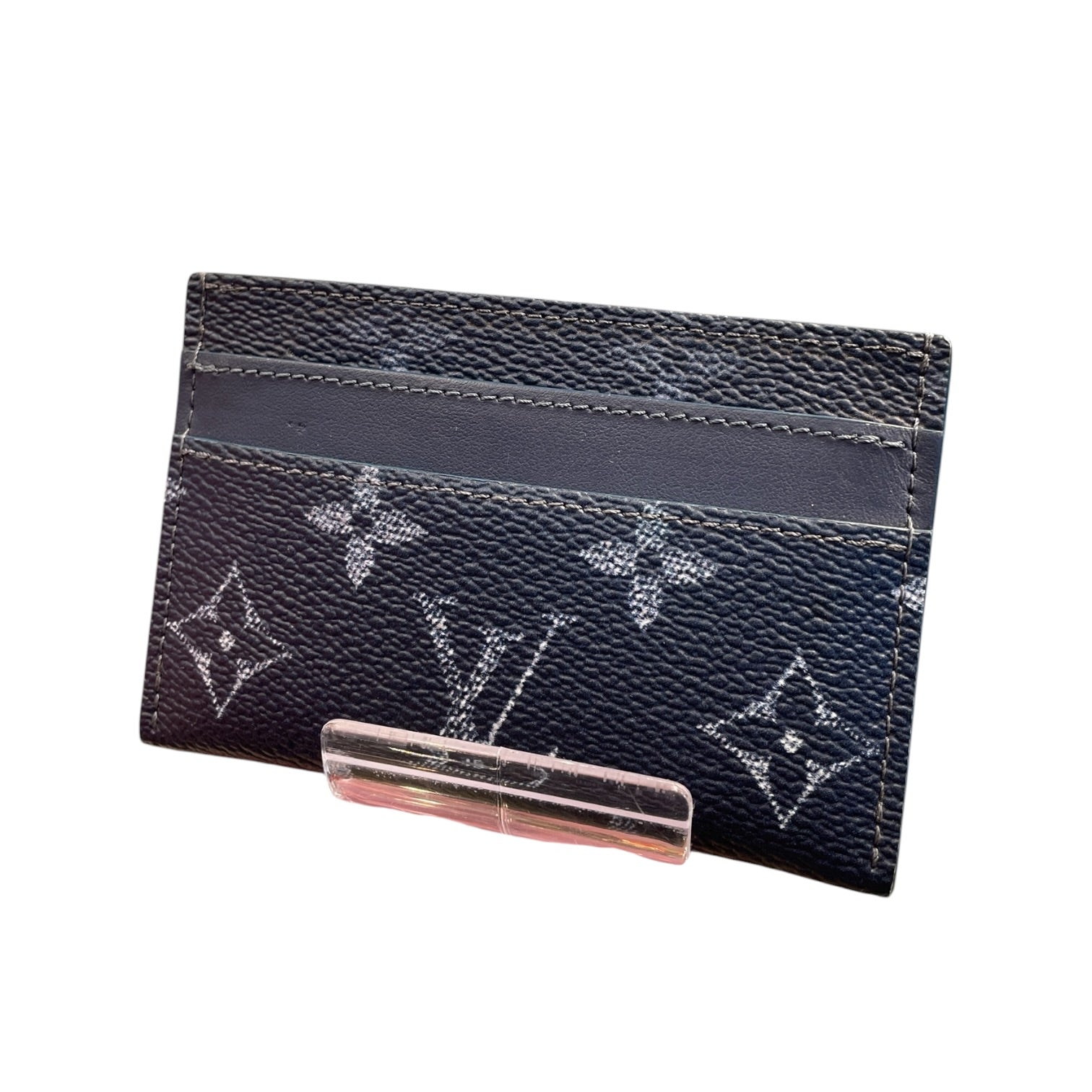 LOUIS VUITTON/Wallet/Monogram/Leather/NVY/DOUBLE CARD HOLDER view 1