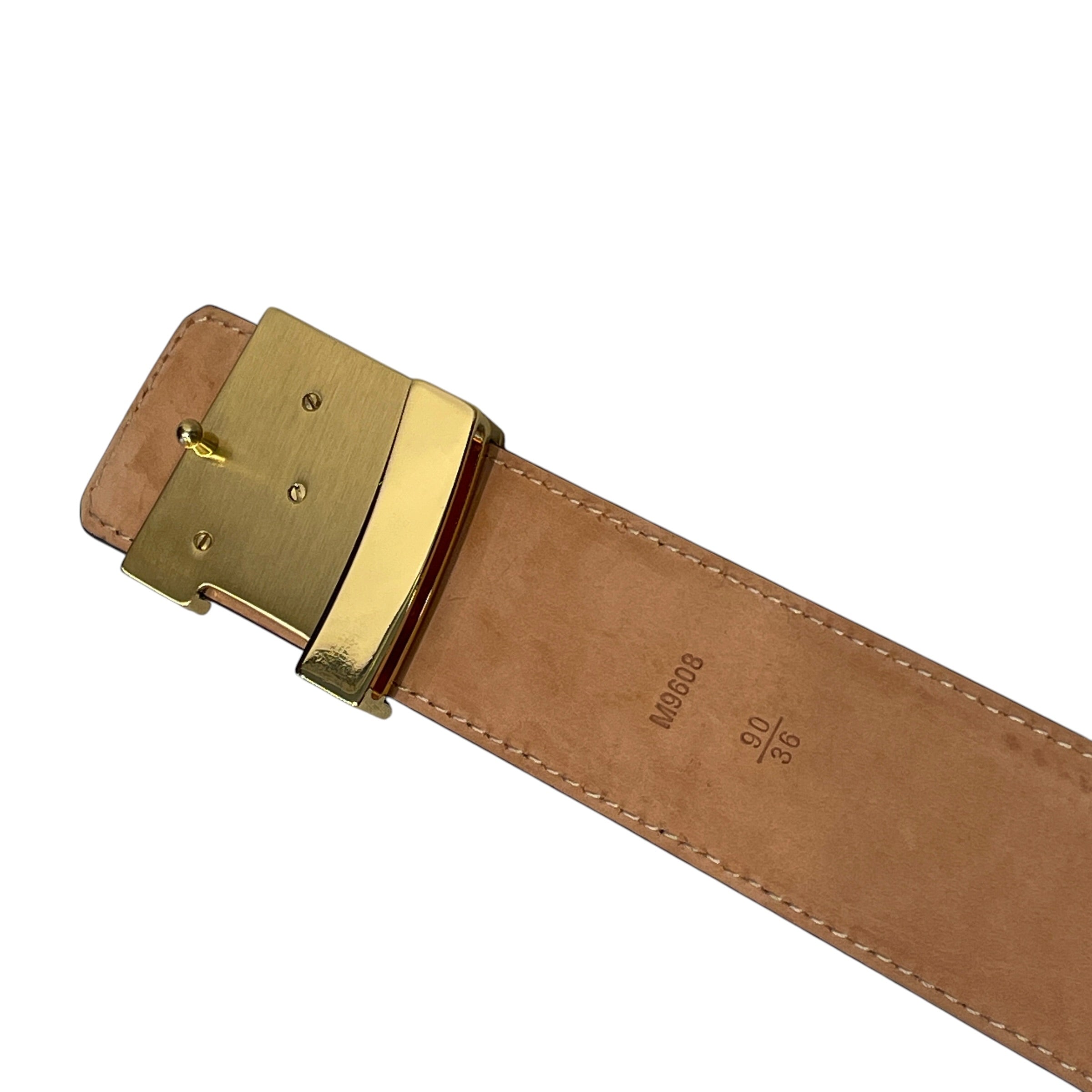 LOUIS VUITTON/Belt/Monogram/Leather/BRW/M's/AC4189 view 3