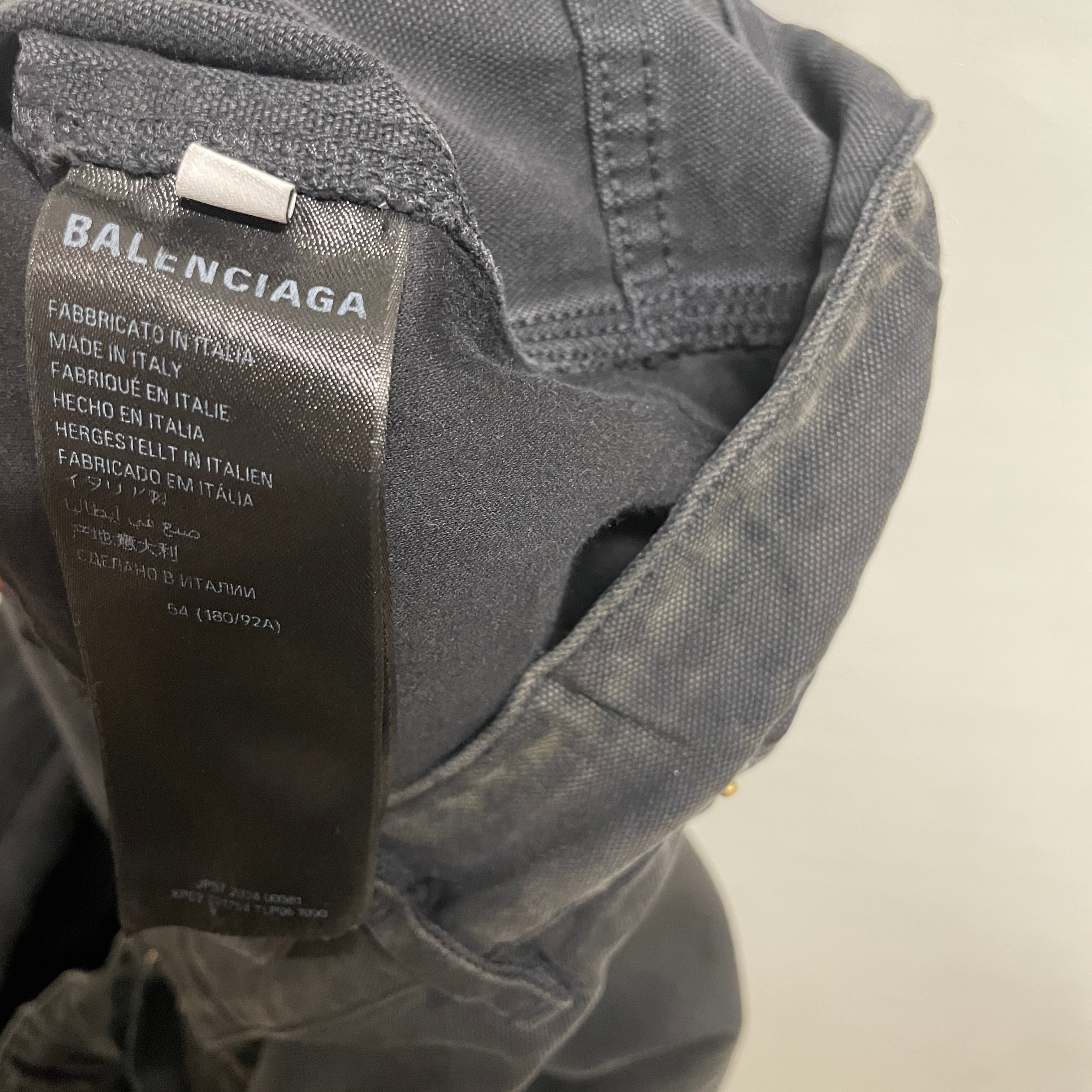 BALENCIAGA/Straight Pants/54/Cotton/BLK/WIDE LEG/DRAWSTRING view 4