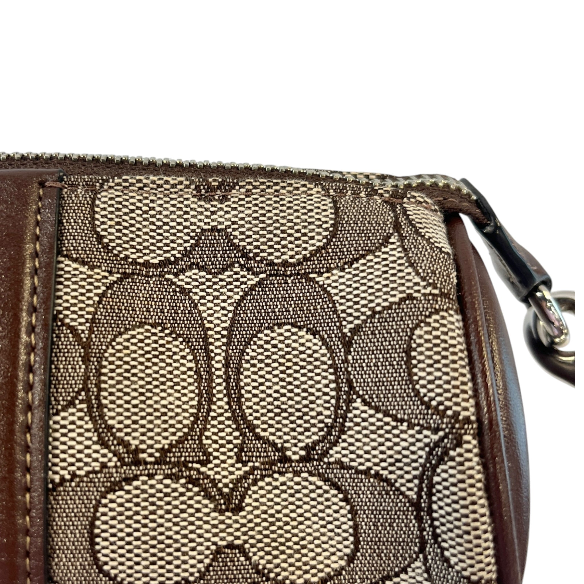 COACH/Hand Bag/Monogram/Cotton/BRW/NOLITA BARREL BAG view 6