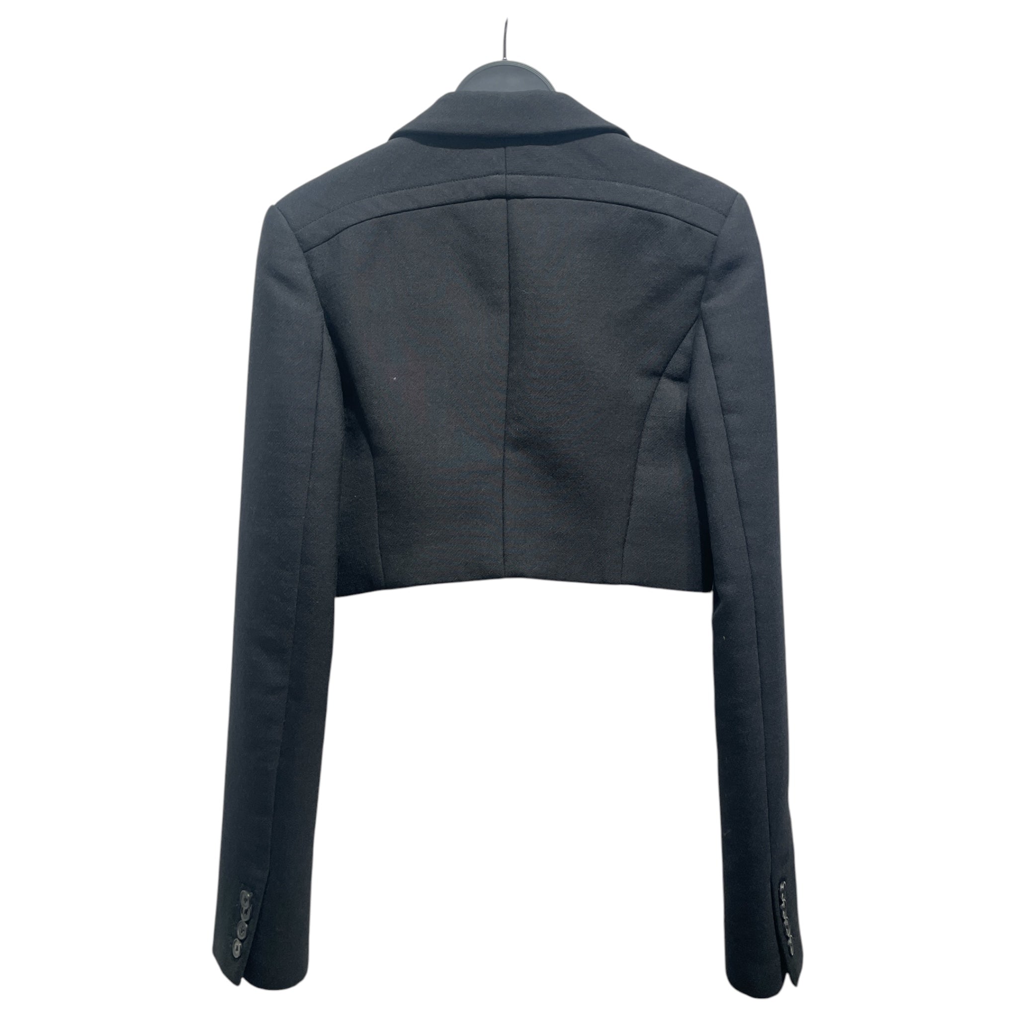 Alexander Wang/Tailored Jkt/2/Wool/BLK/Cropped Wool Blazer view 2