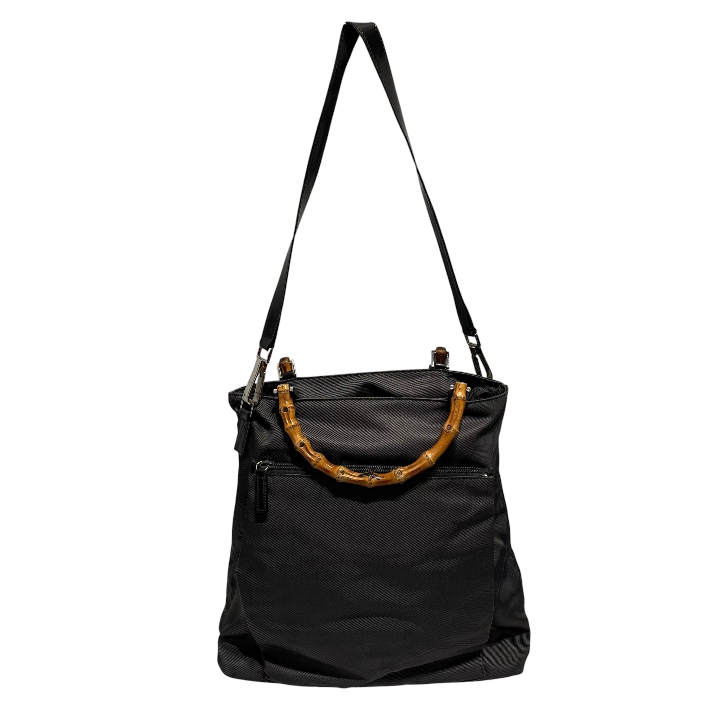 GUCCI/Cross Body Bag/M/Acrylic/GRY/bamboo,backpck,crssbody view 1
