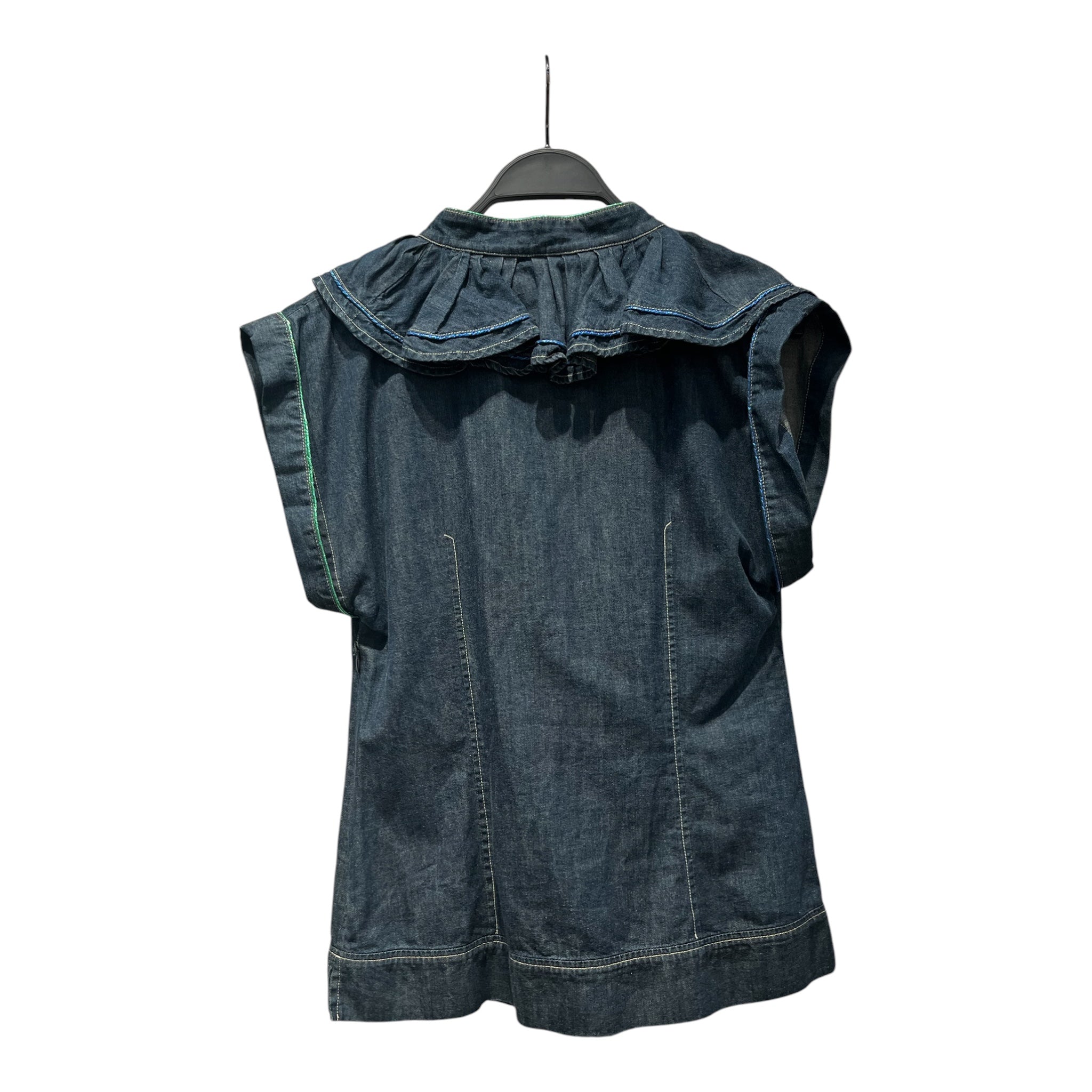 VIKTOR&ROLF/SS Blouse/S/Denim/NVY/ view 2