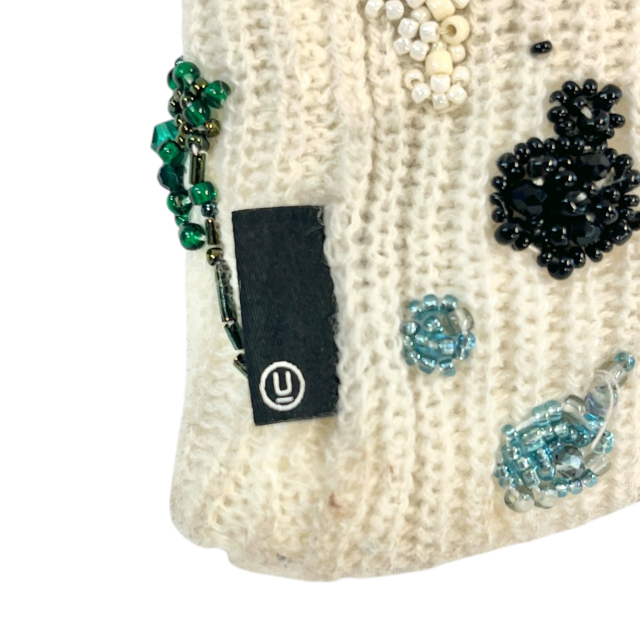 UNDERCOVER/Beanie/Acrylic/WHT/F/W 23 BEADED EMBELLISHMENTS view 6