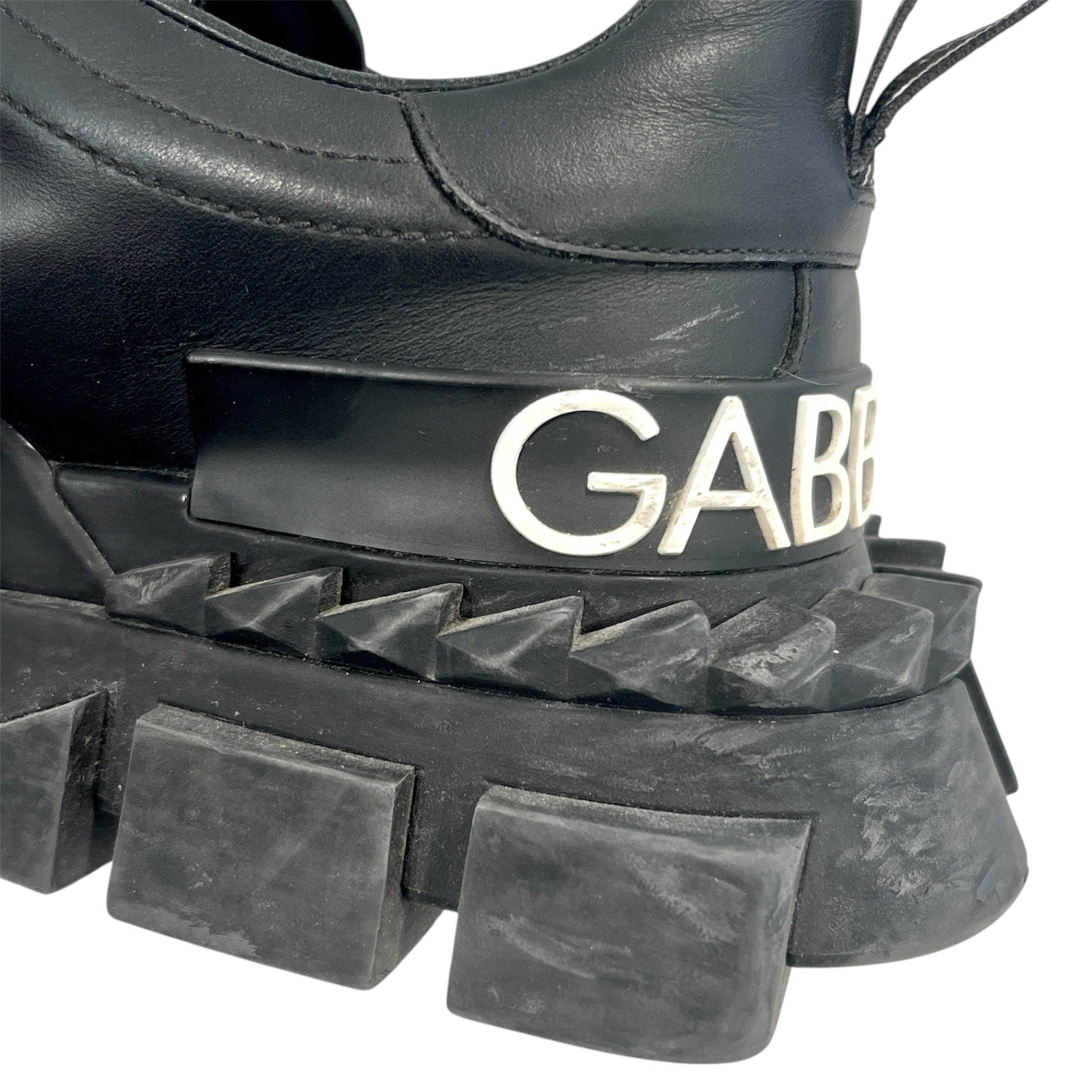 DOLCE&GABBANA/Low-Sneakers/US 8/Leather/BLK/SUPER KING CS 1649 view 4