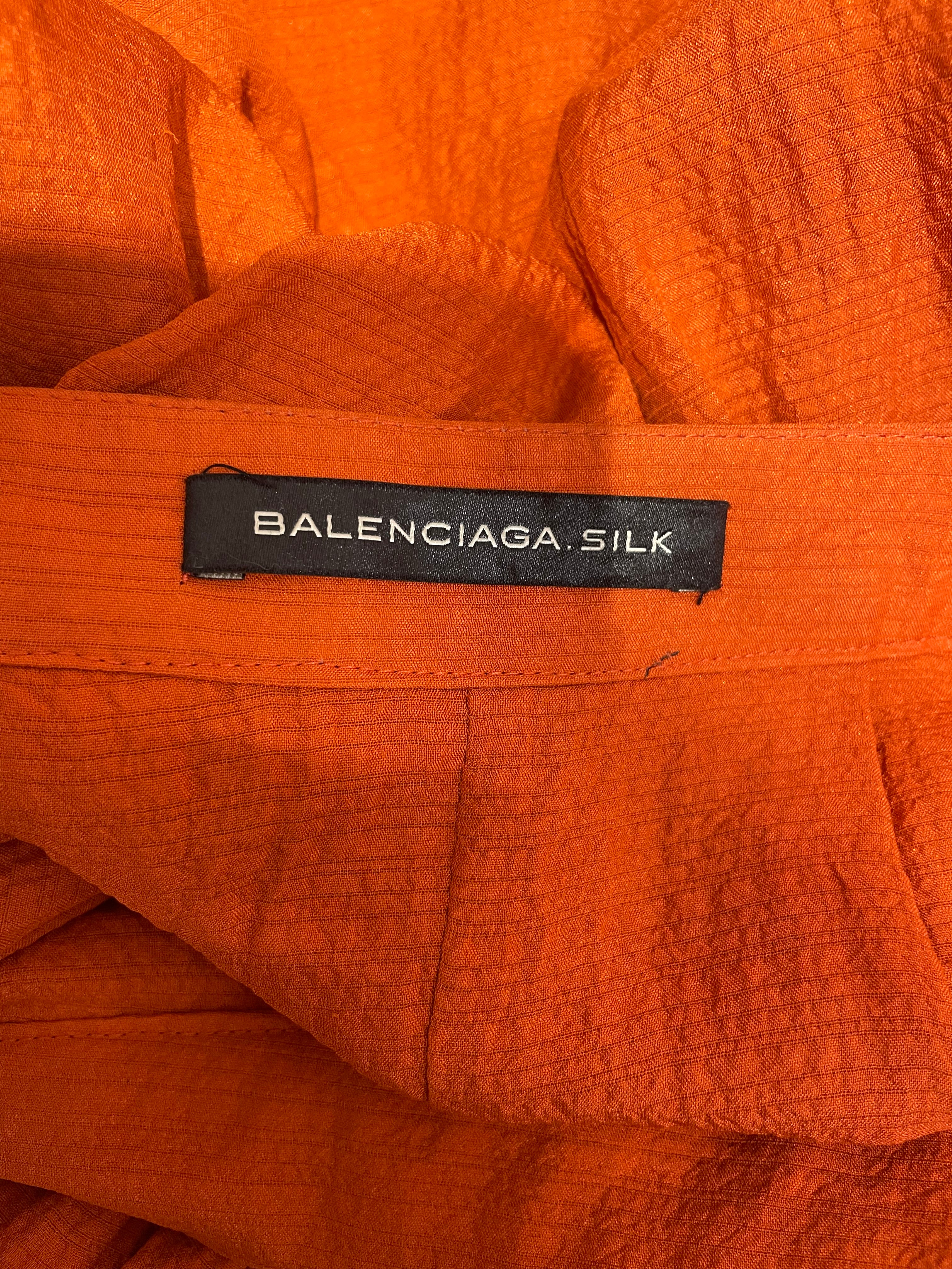BALENCIAGA/Skirt/40/Silk/ORN/side zipper view 3