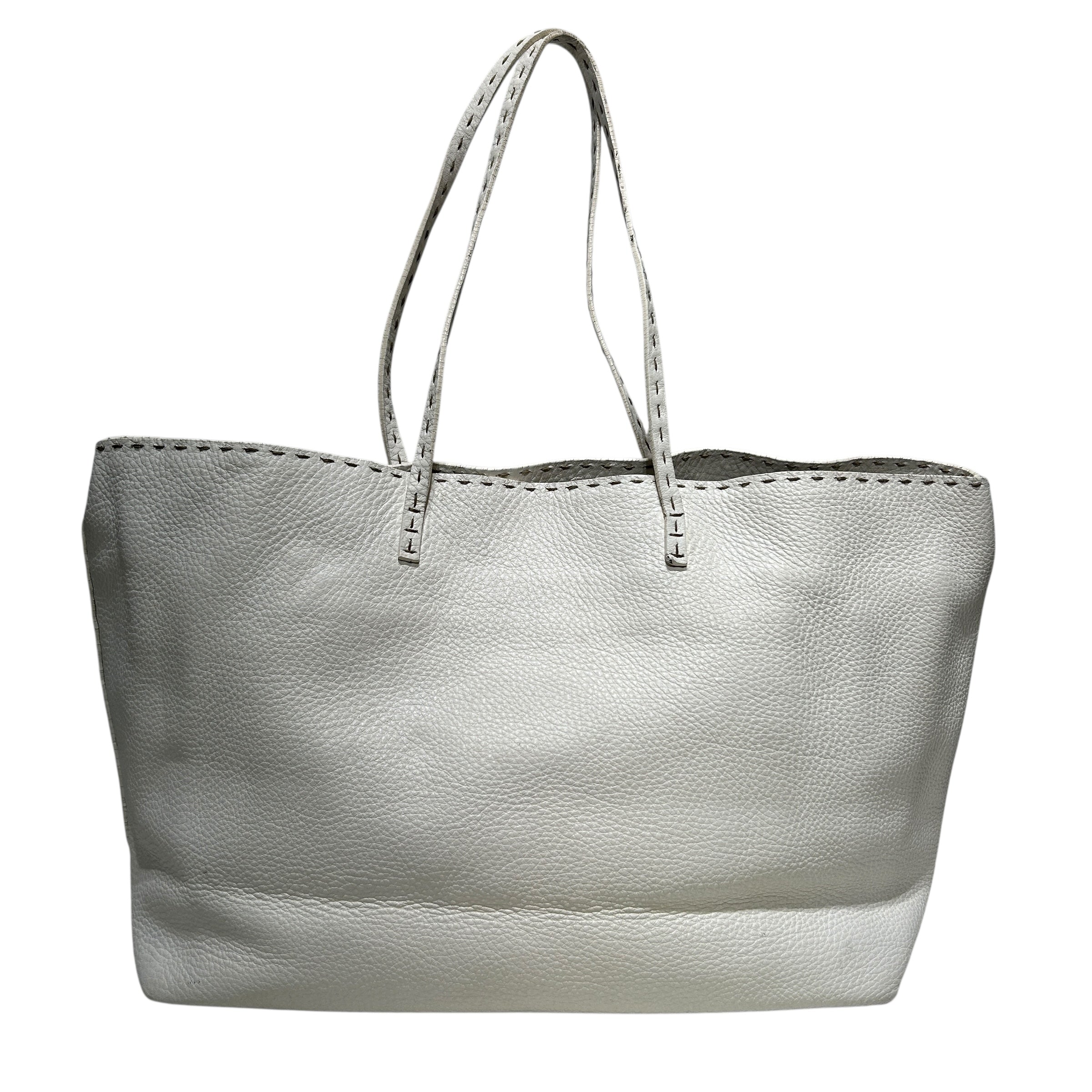 FENDI/Tote Bag/Leather/WHT/SELLERIA STITCH TOTE BAG view 2