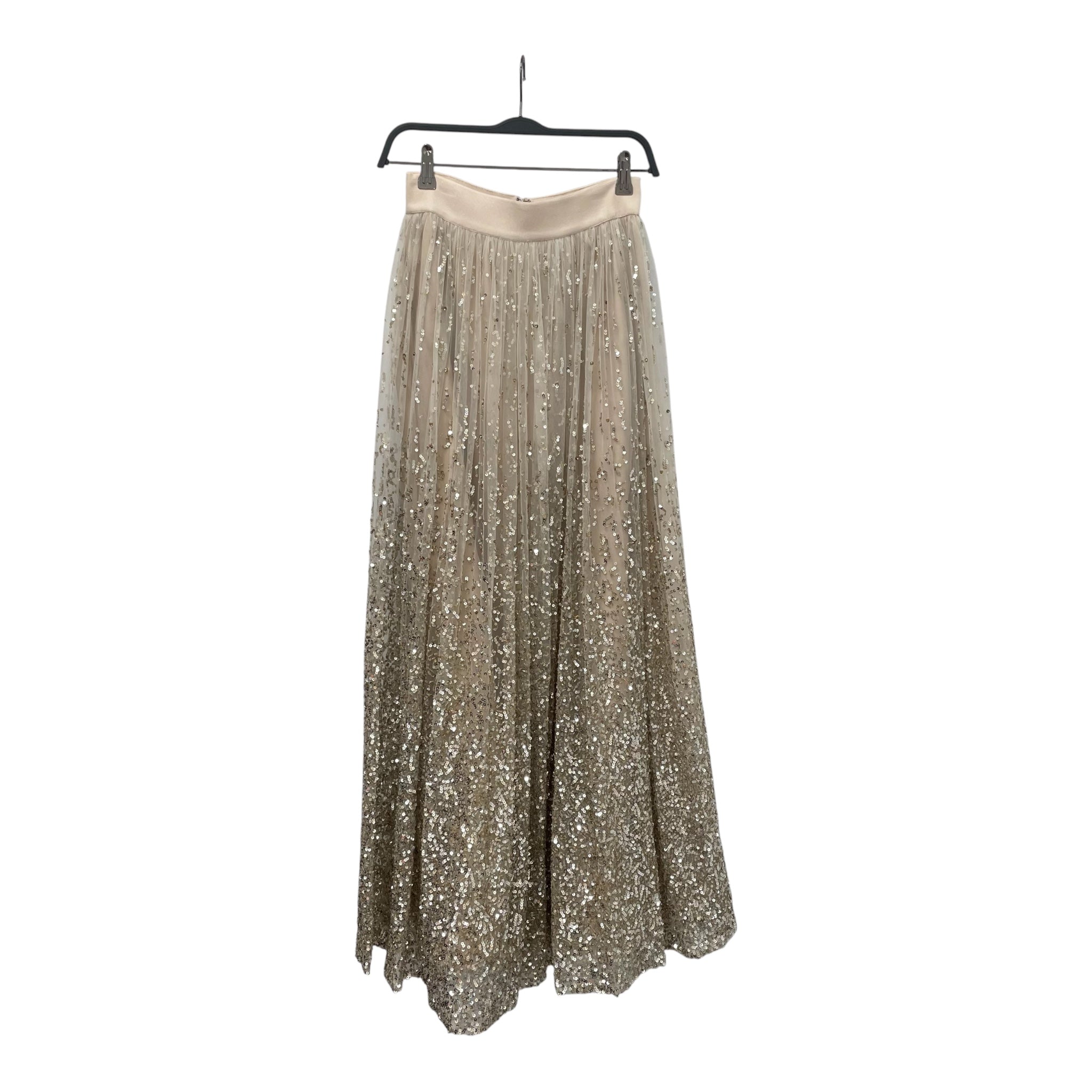 alice+olivia/Long Skirt/0/Glitter/CRM/CREMETULLEGOLDSEQUIN view 1