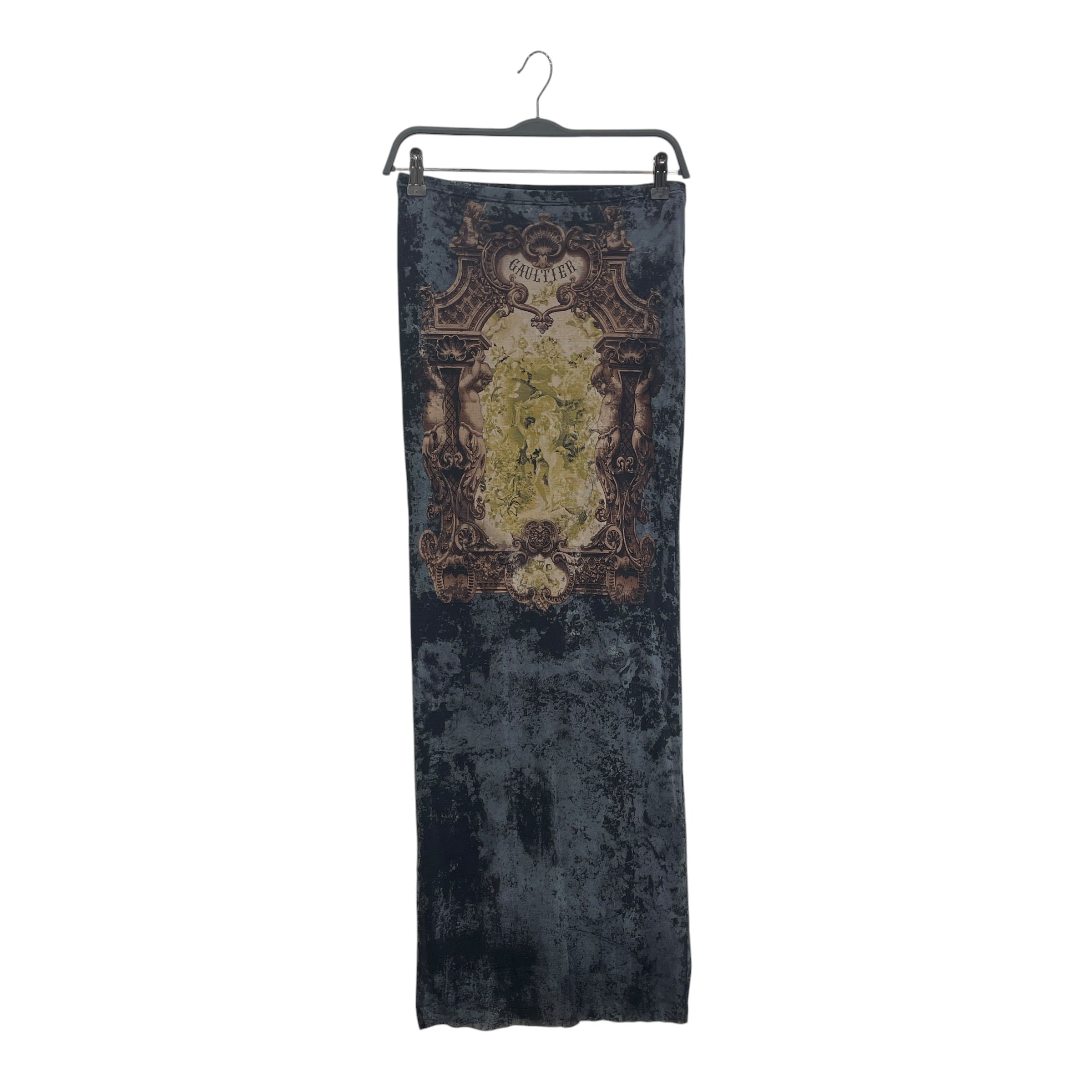 Jean Paul Gaultier/Long Skirt/L/All Over Print/Polyester/MLT/ARCHITECTURAL GRN GRAPHIC view 1