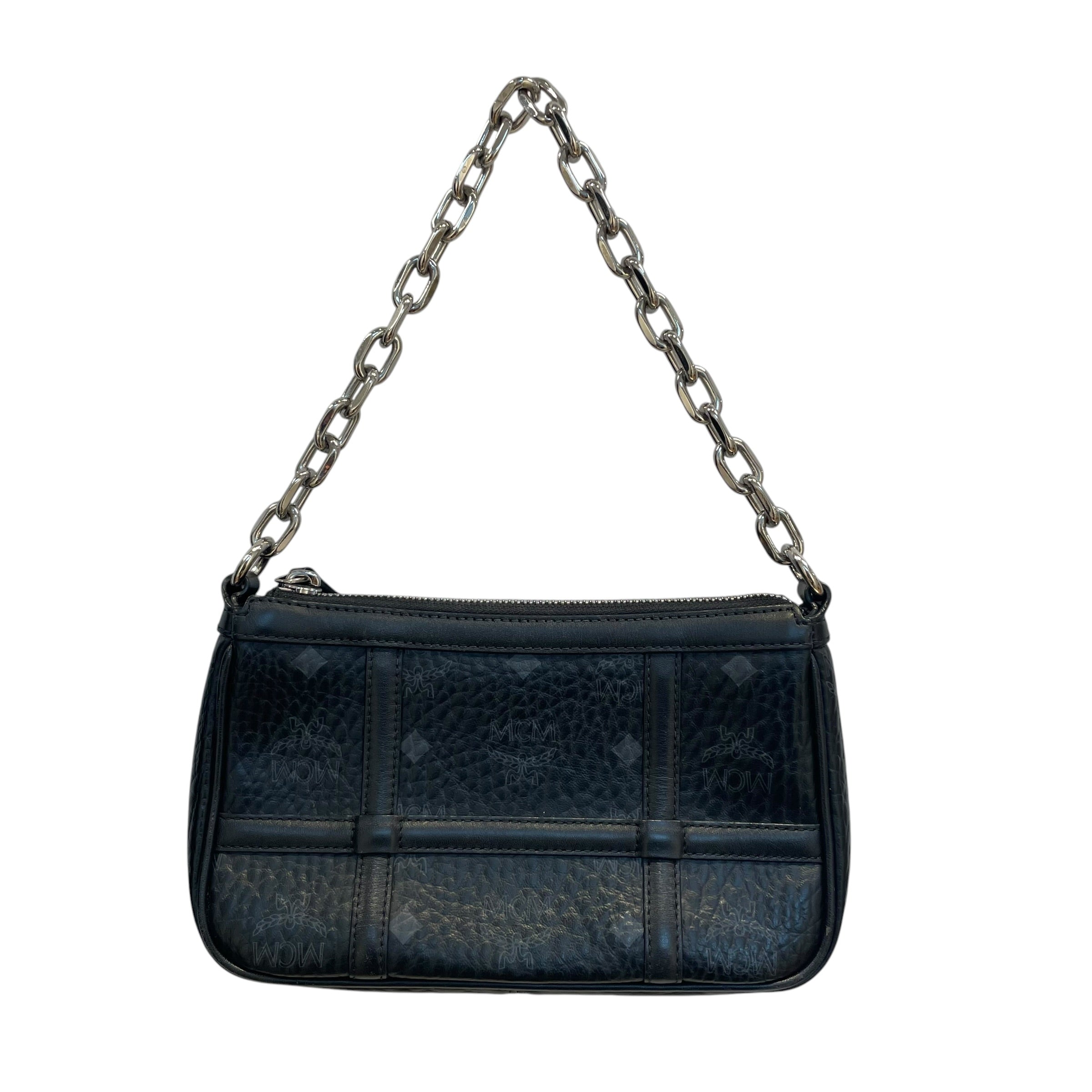 MCM/Hand Bag/Monogram/Leather/BLK/delmy visetos mini shoulder view 1