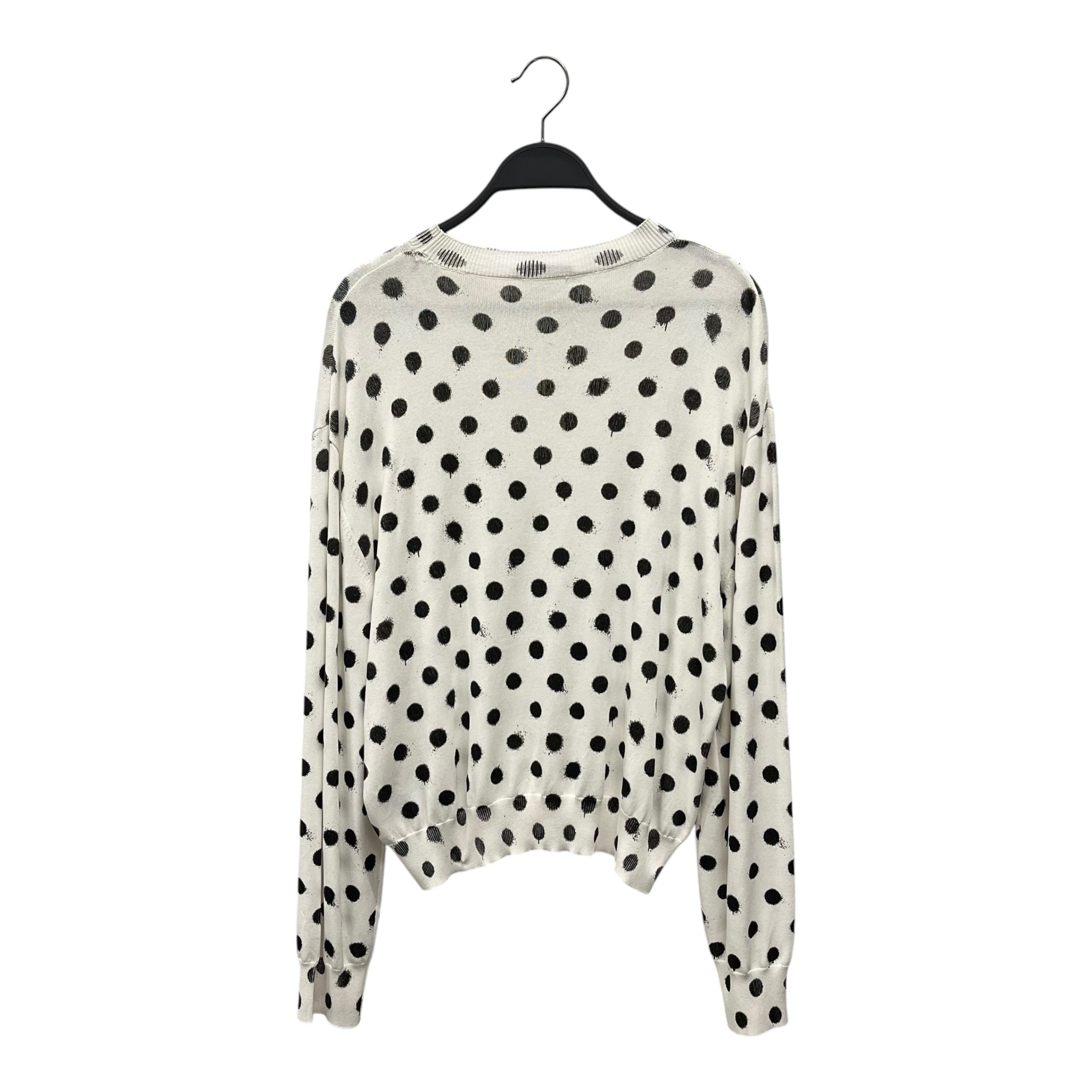 BALENCIAGA/Sweater/XS/Polka dot/Acrylic/WHT/SPRAY PAINT view 2