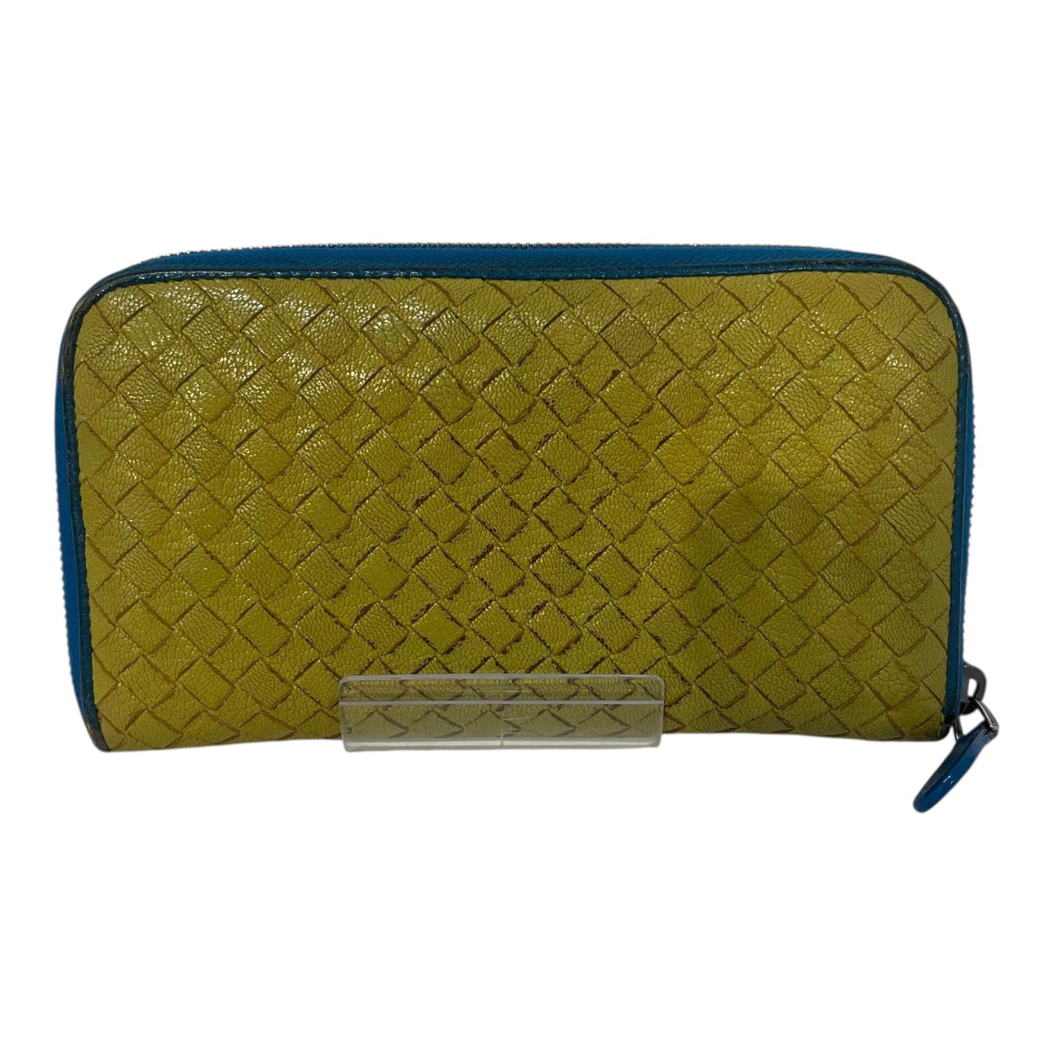 BOTTEGA VENETA/Long Wallet/Leather/GRN/Blue Interior view 3