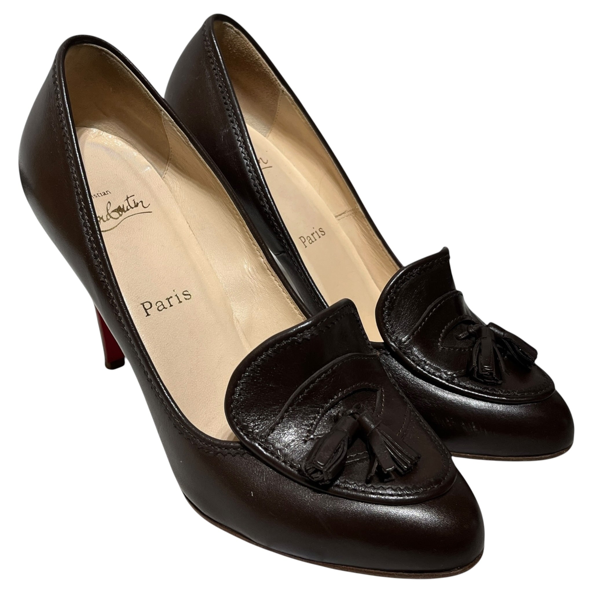 Christian Louboutin/Heels/US 9.5/Leather/BRW/Tassel Pump view 1