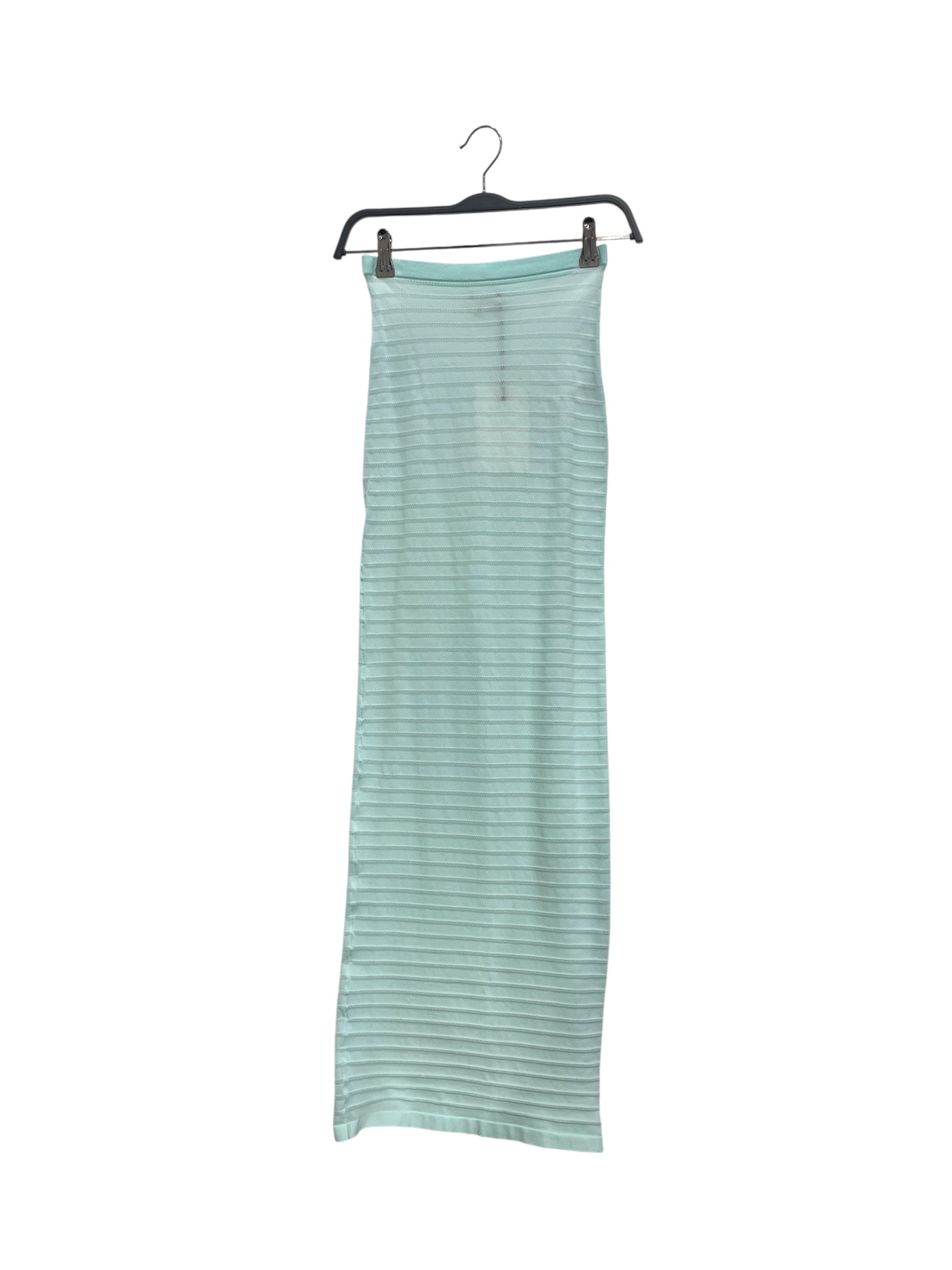 ALAIA/Long Skirt/40/Nylon/BLU/Maxi Length/RIBBED LIGHT BLU view 1