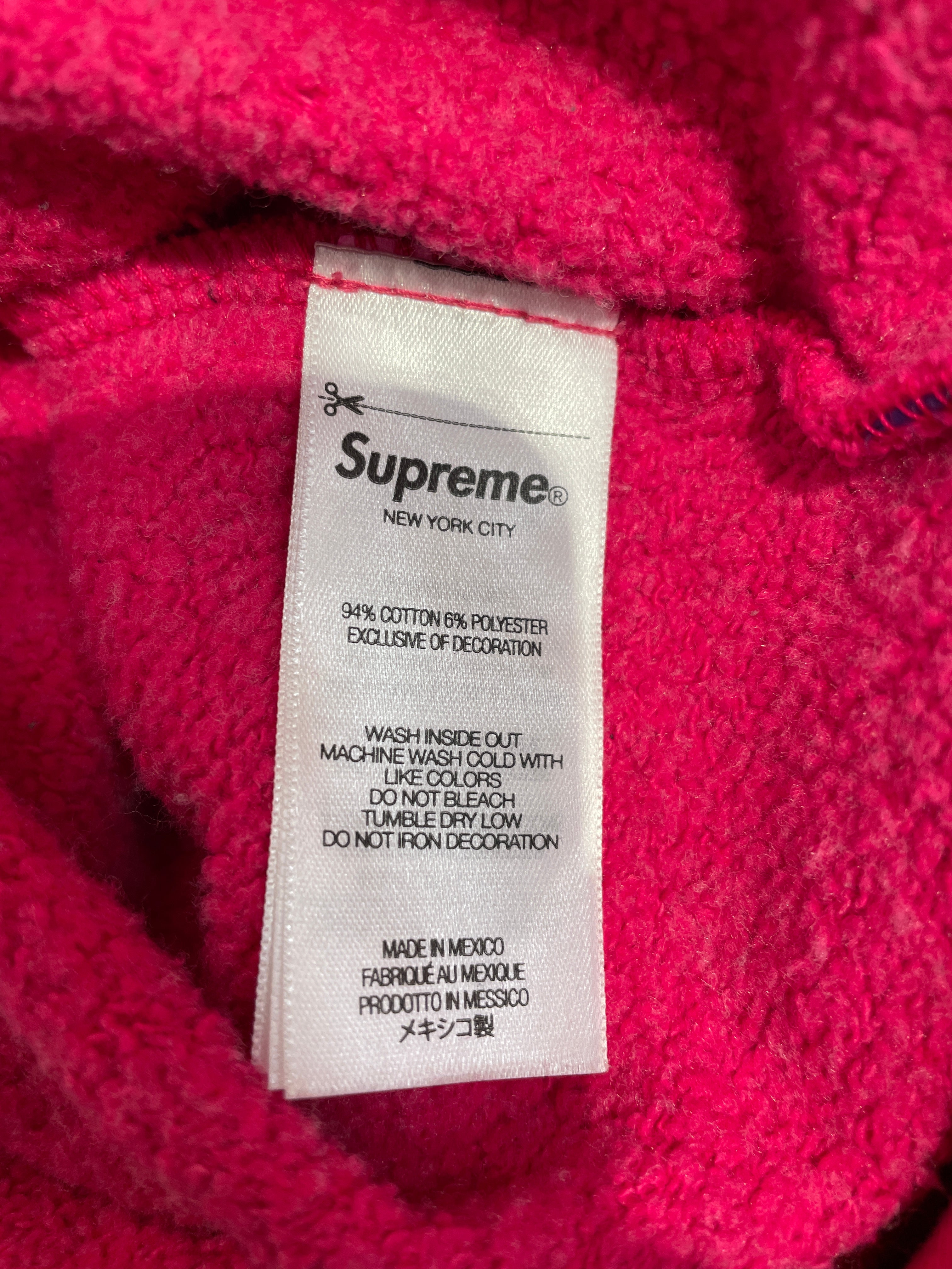 Supreme/Hoodie/L/Cotton/PNK/"S" EMBROIDERY view 3