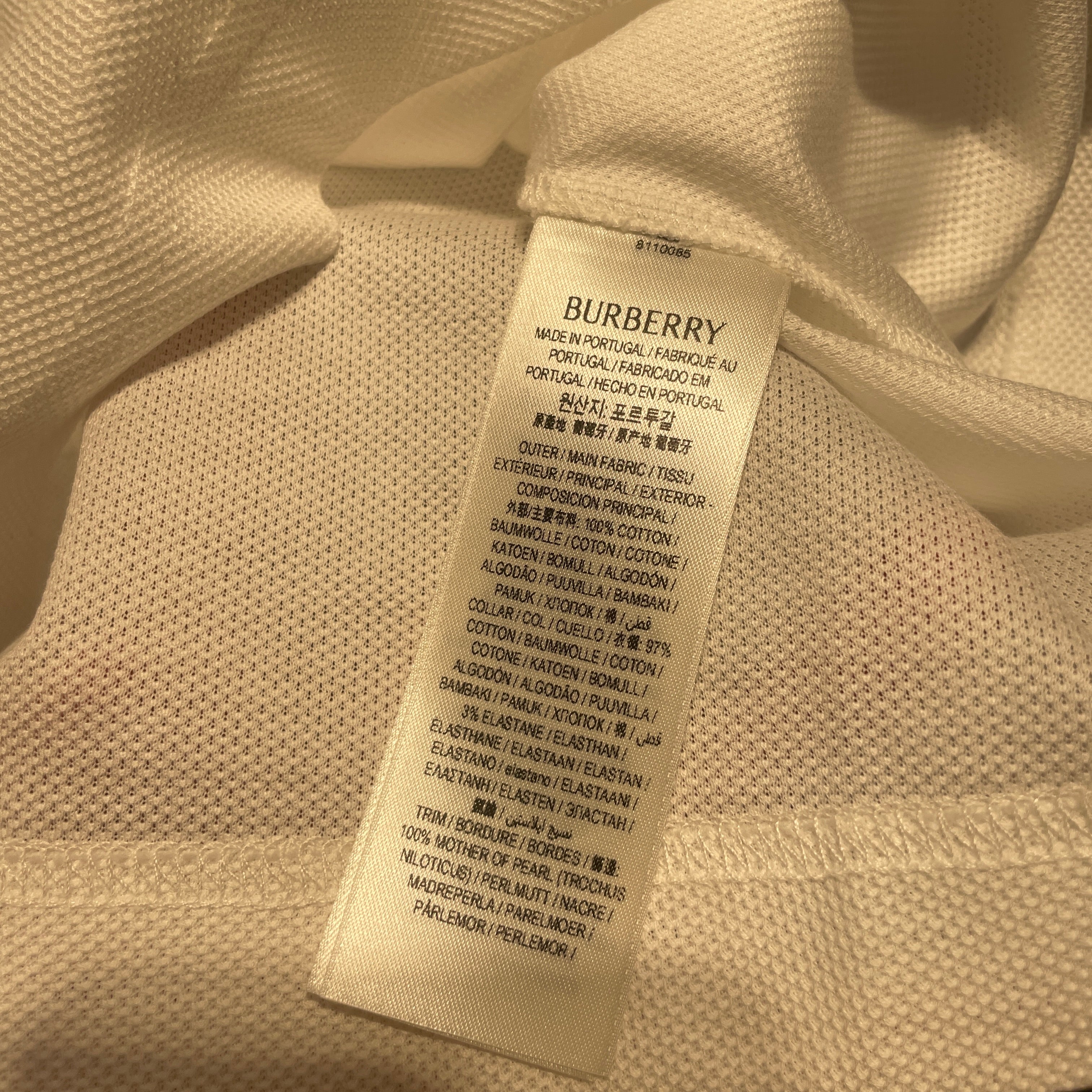 BURBERRY/SS Shirt/XL/Cotton/WHT/BURBERRY WHITE POLO view 4