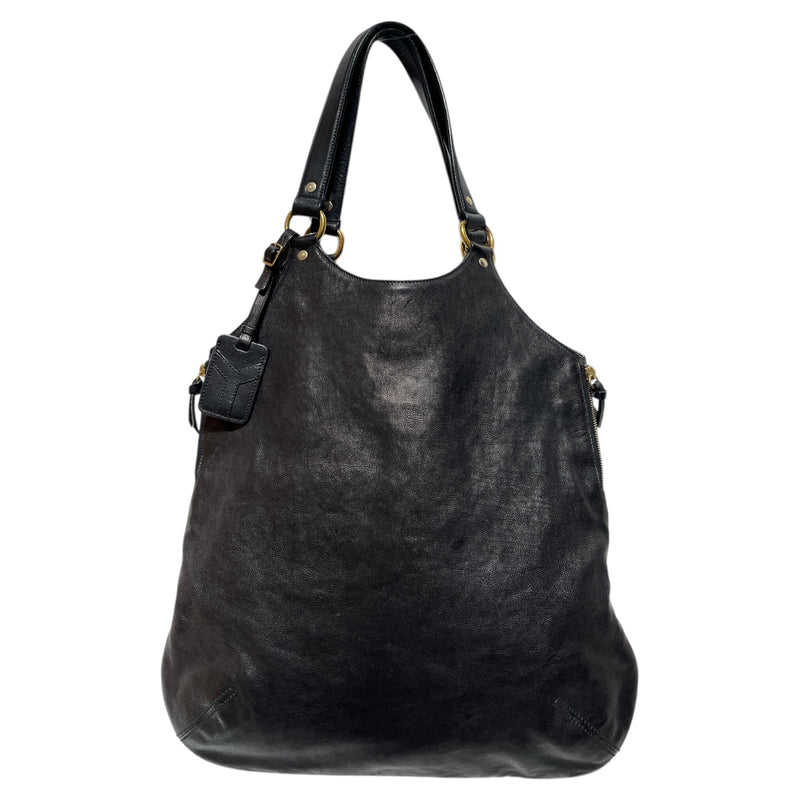 YVES SAINT LAURENT rive gauche/Tote Bag/Leather/BLK/TRIBUTE TOTE