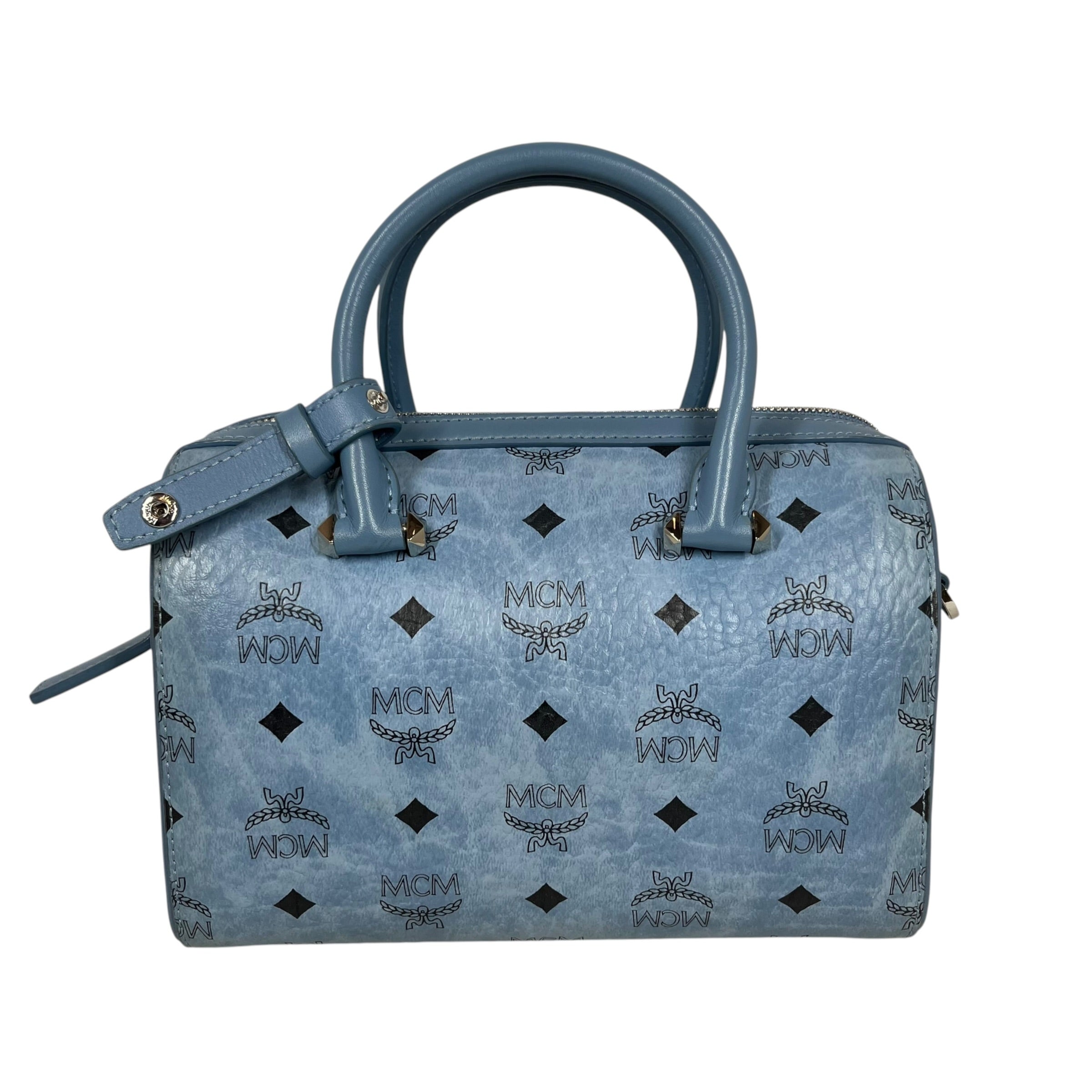 MCM/Hand Bag/Monogram/Leather/BLU/MINI AREN BOSTON BAG view 2