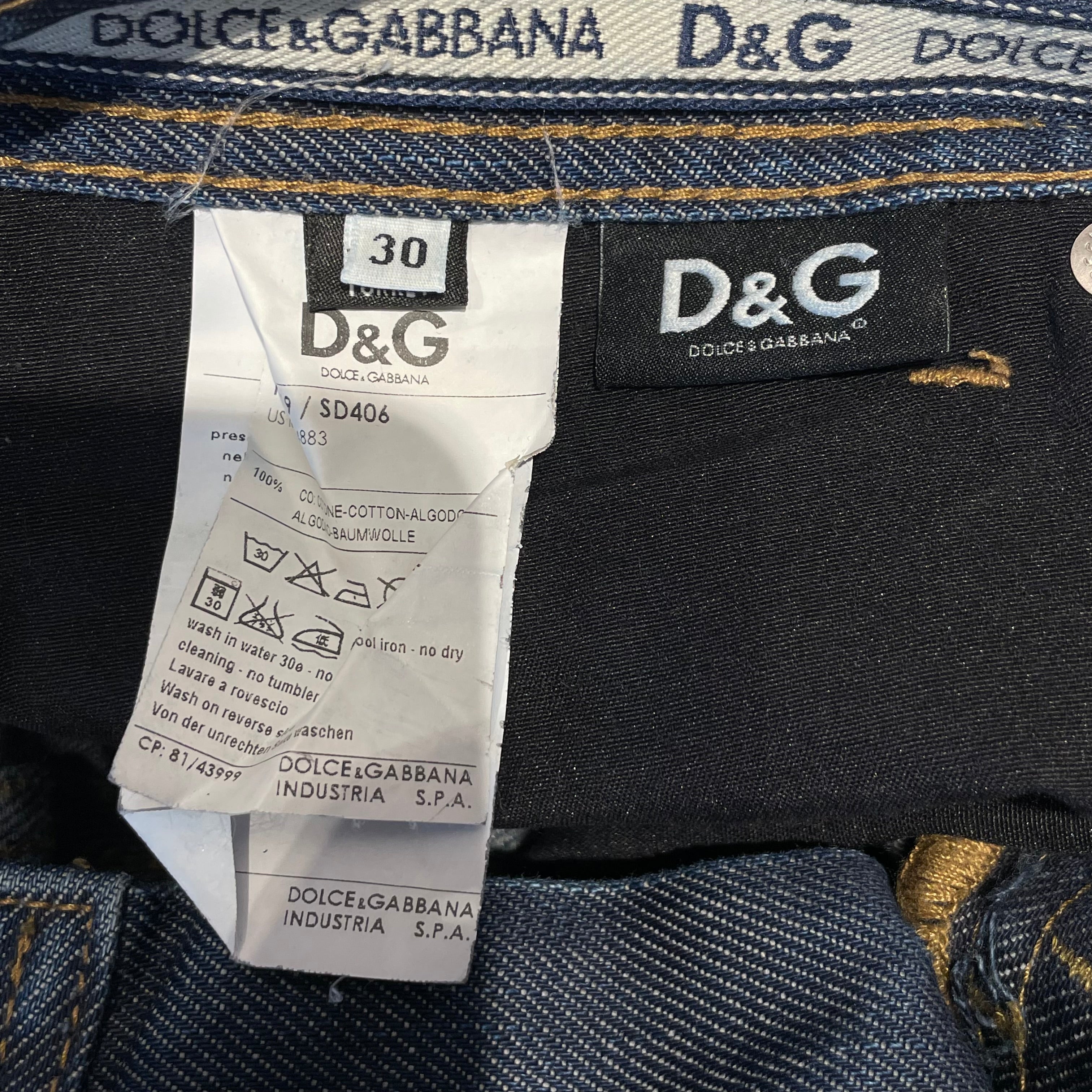 DOLCE&GABBANA/Pants/30/Denim/BLU/Pocket Logo view 3