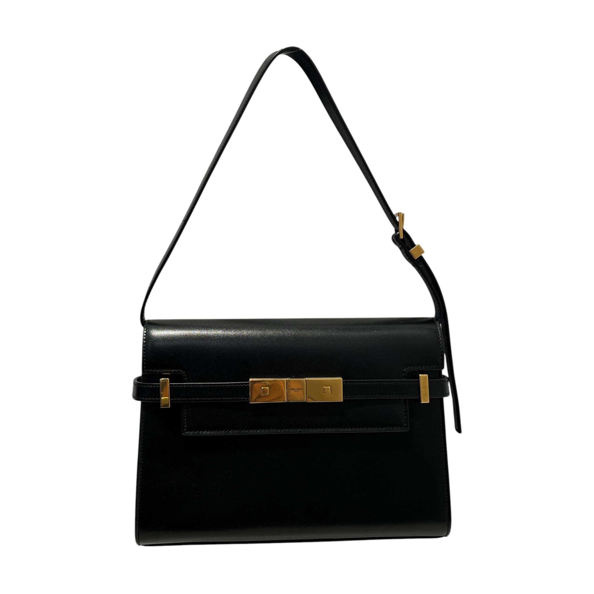 SAINT LAURENT/Hand Bag/Leather/BLK/Manhattan Shoulder Bag view 1