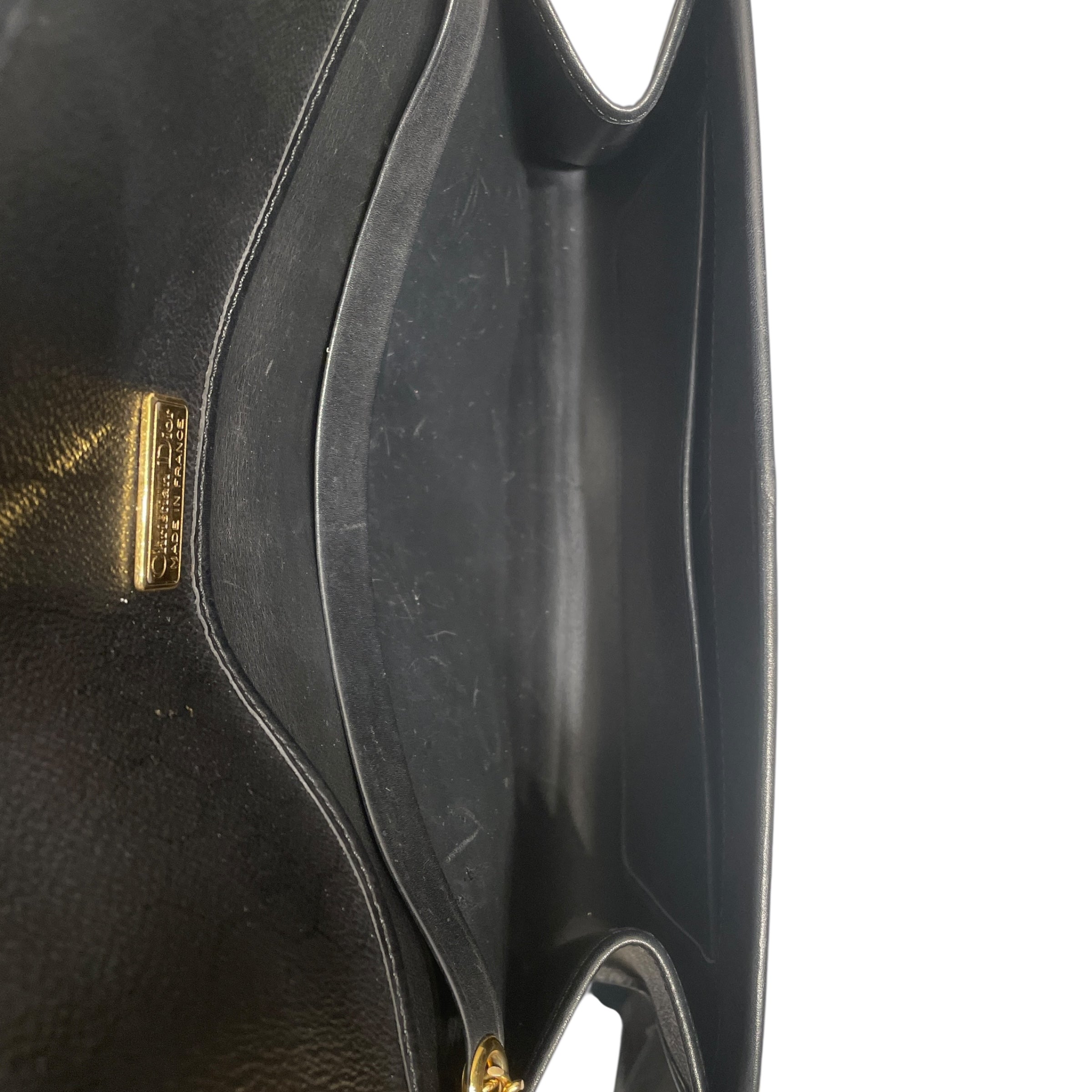 Christian Dior/Bag/Leather/BLK/GOLD CHAIN view 3